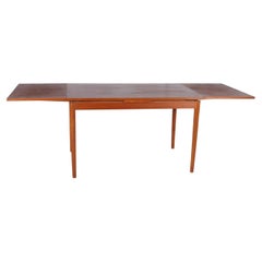 Vintage Teak Dining Table with Extendable Top Danish Design, 1960s
