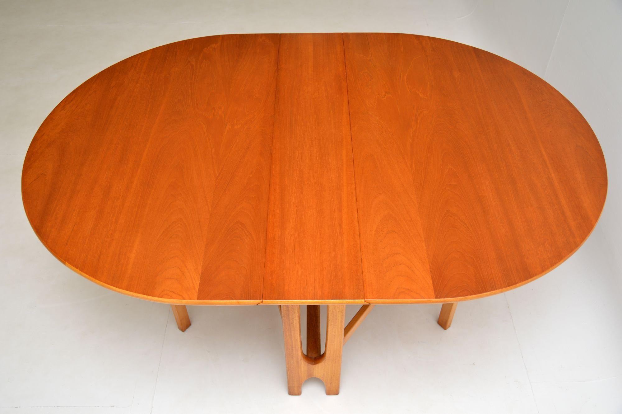 drop leaf teak table vintage
