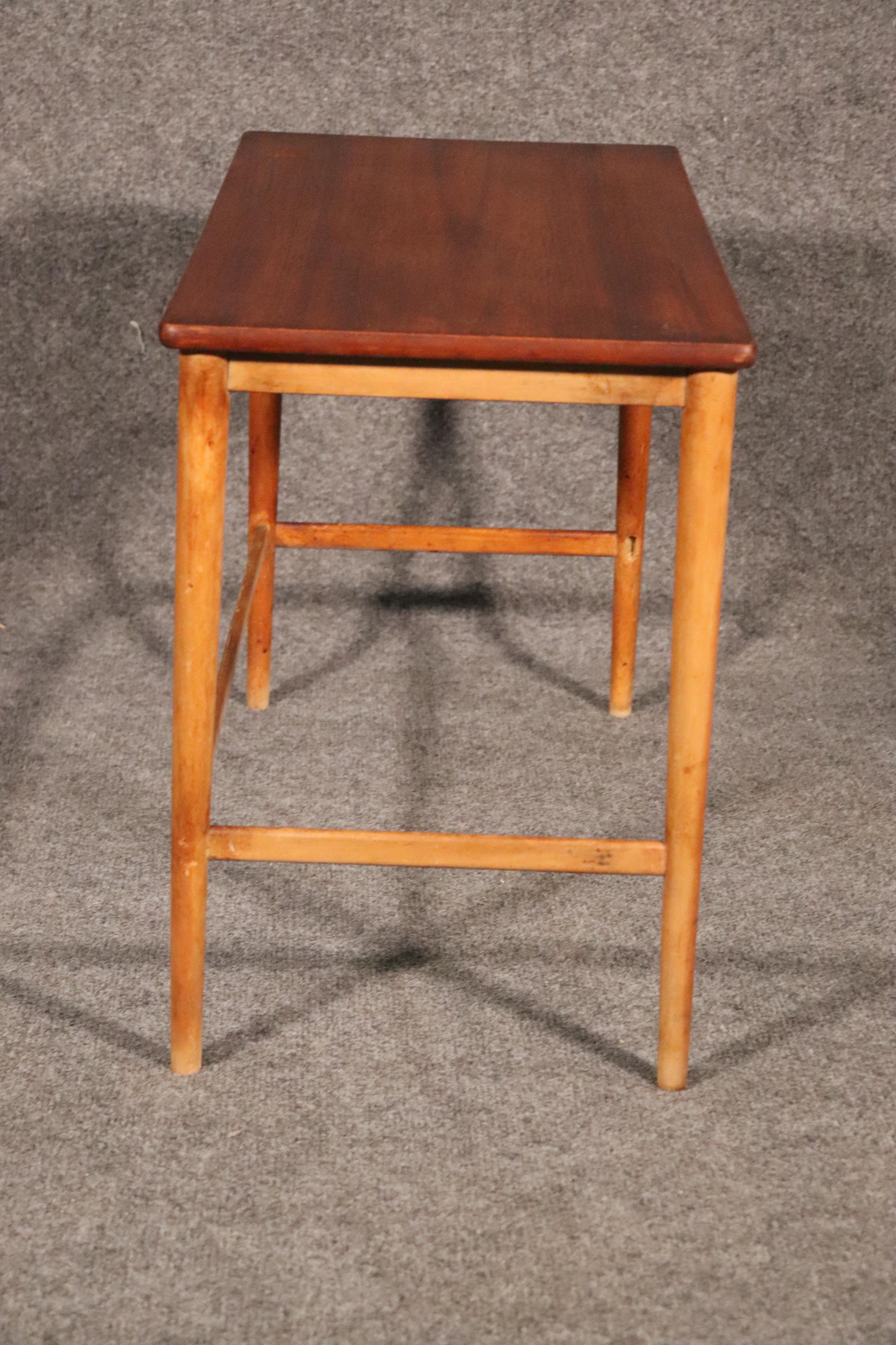 20th Century Vintage Teak End Table For Sale