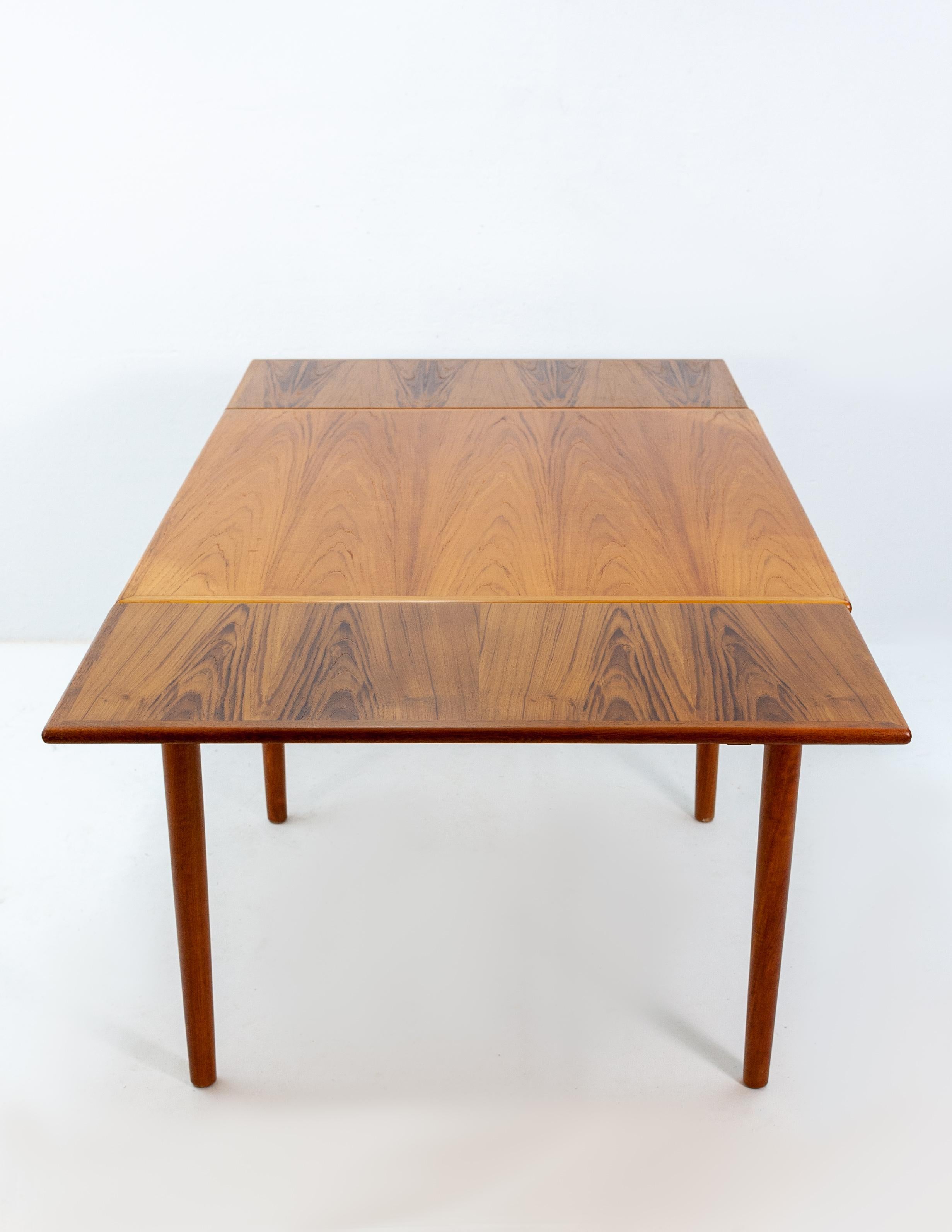Vintage Teak Extendable Table, Denmark, 1960s 5