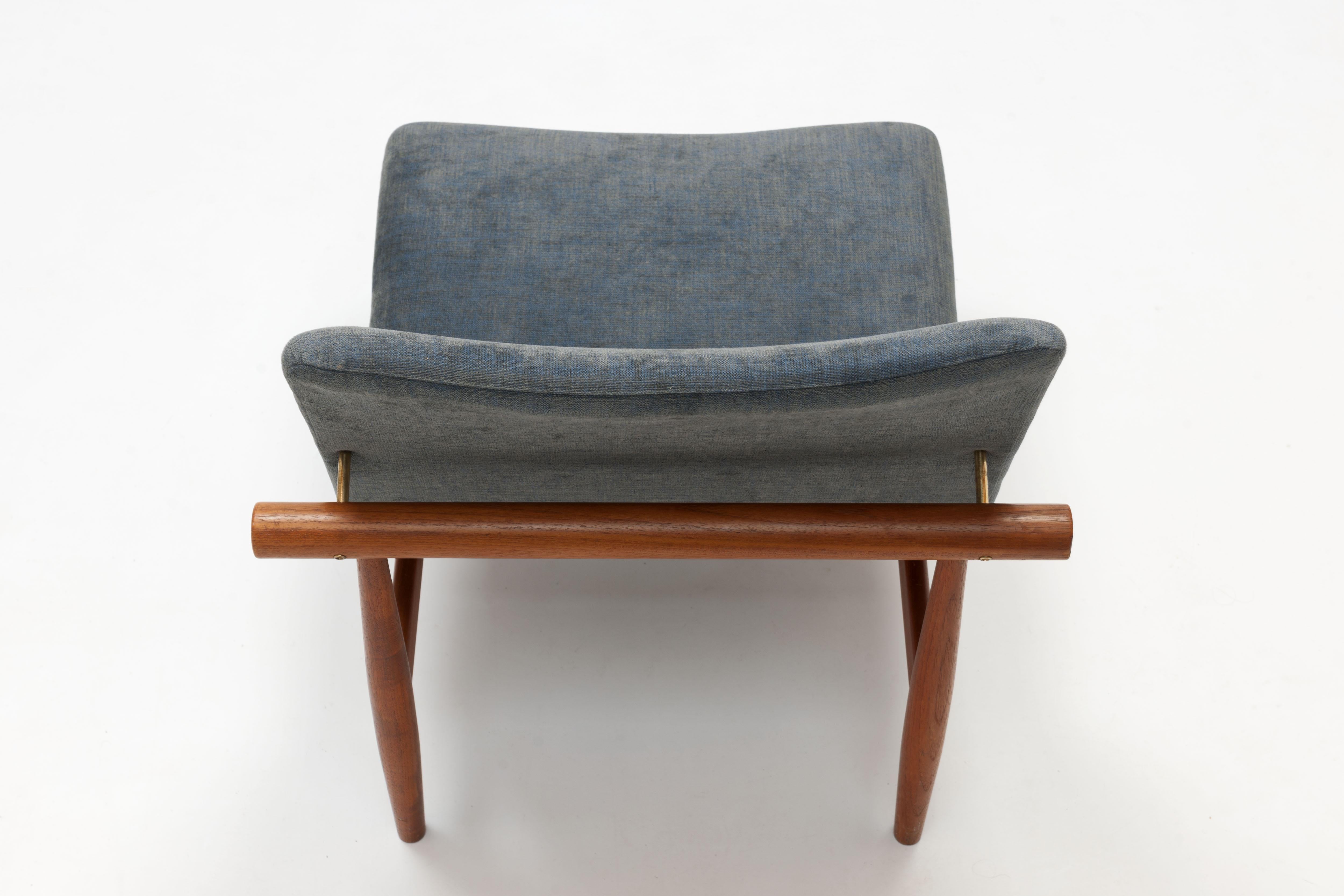 Danish Vintage Teak Finn Juhl Japan Chair by France & Son, New Upholstery