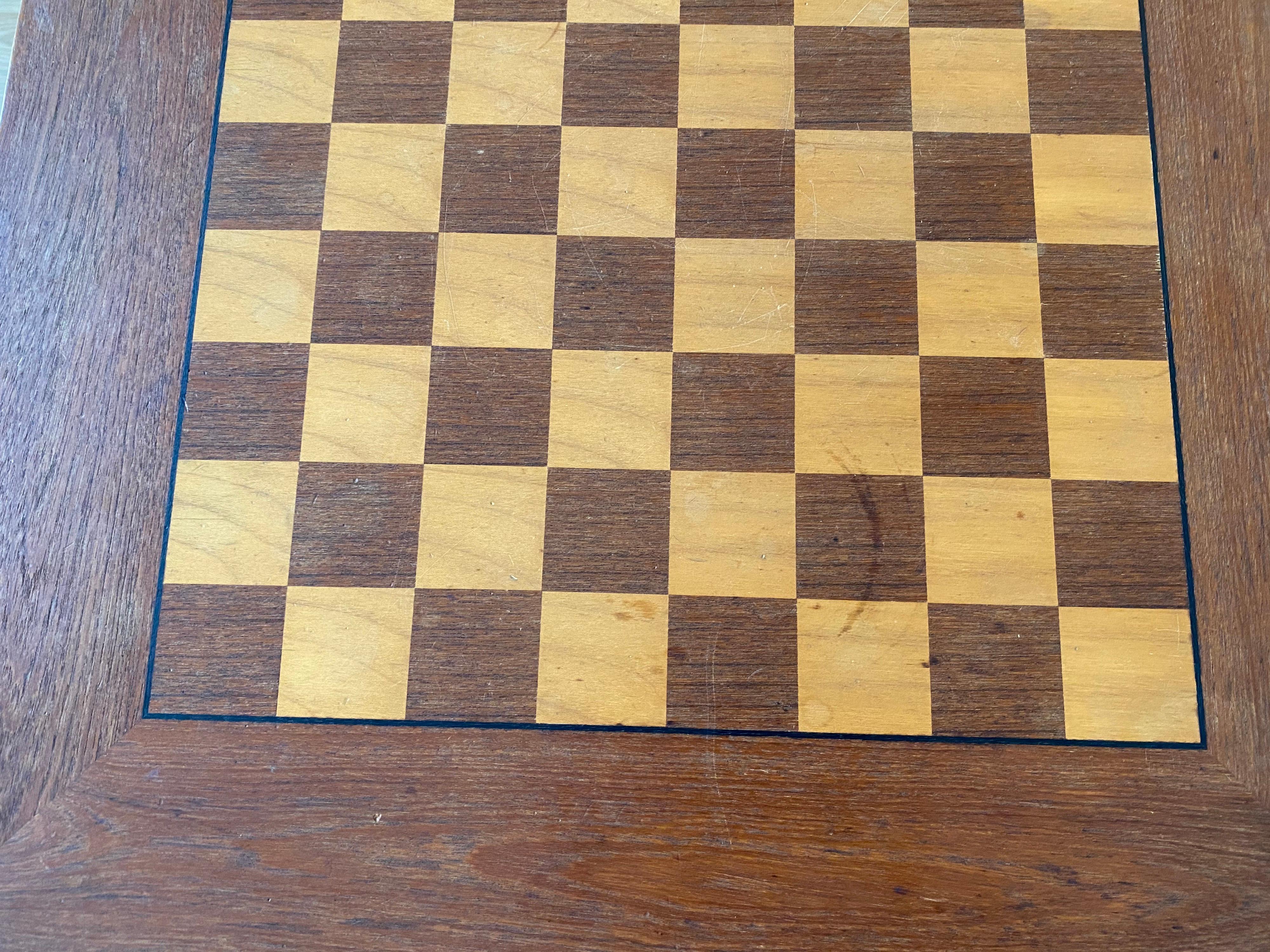 teak chess table