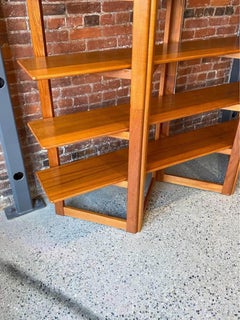 Vintage Teak Folding Bookcase  Display Shelf