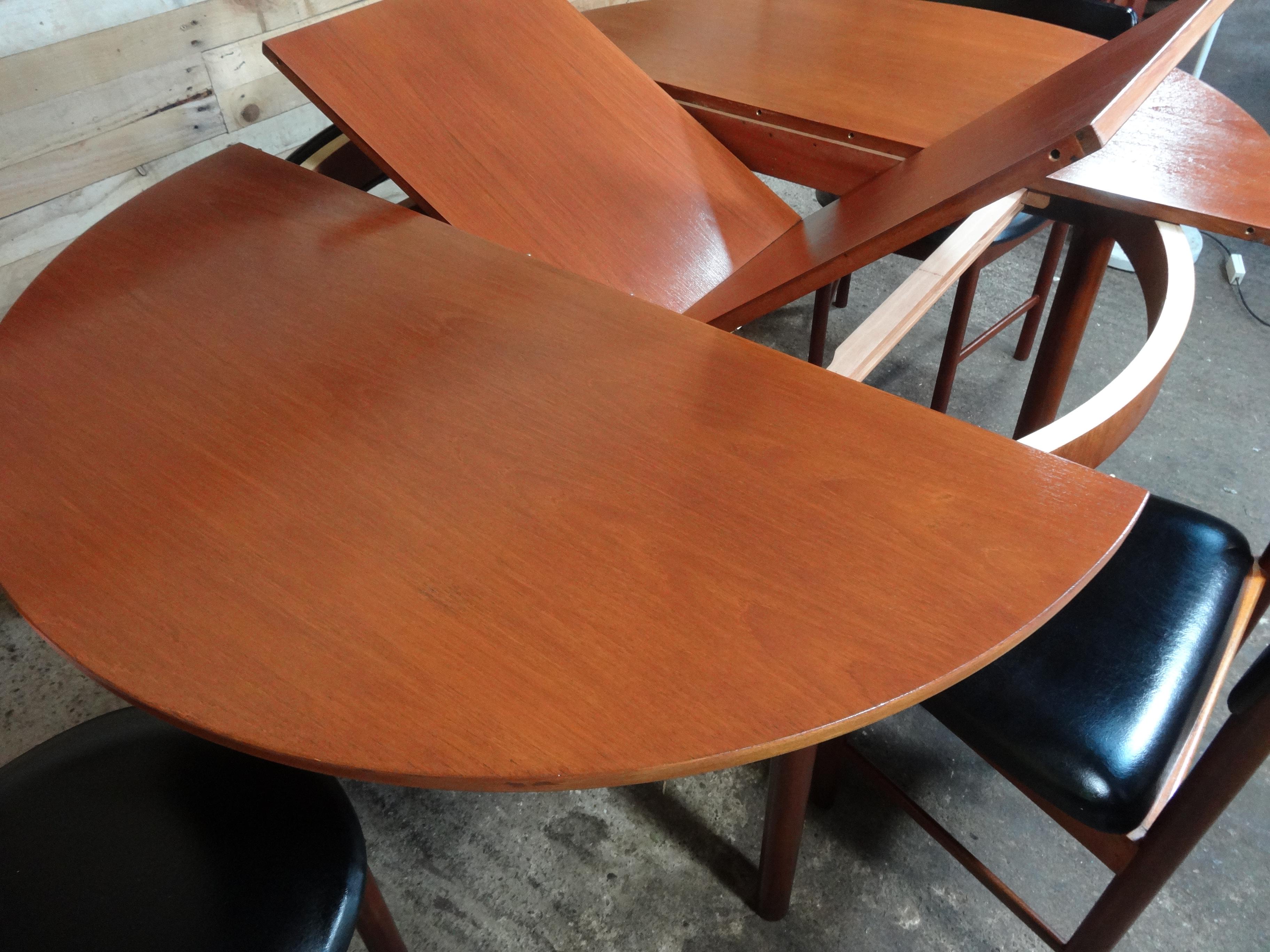 vintage teak dining table and chairs