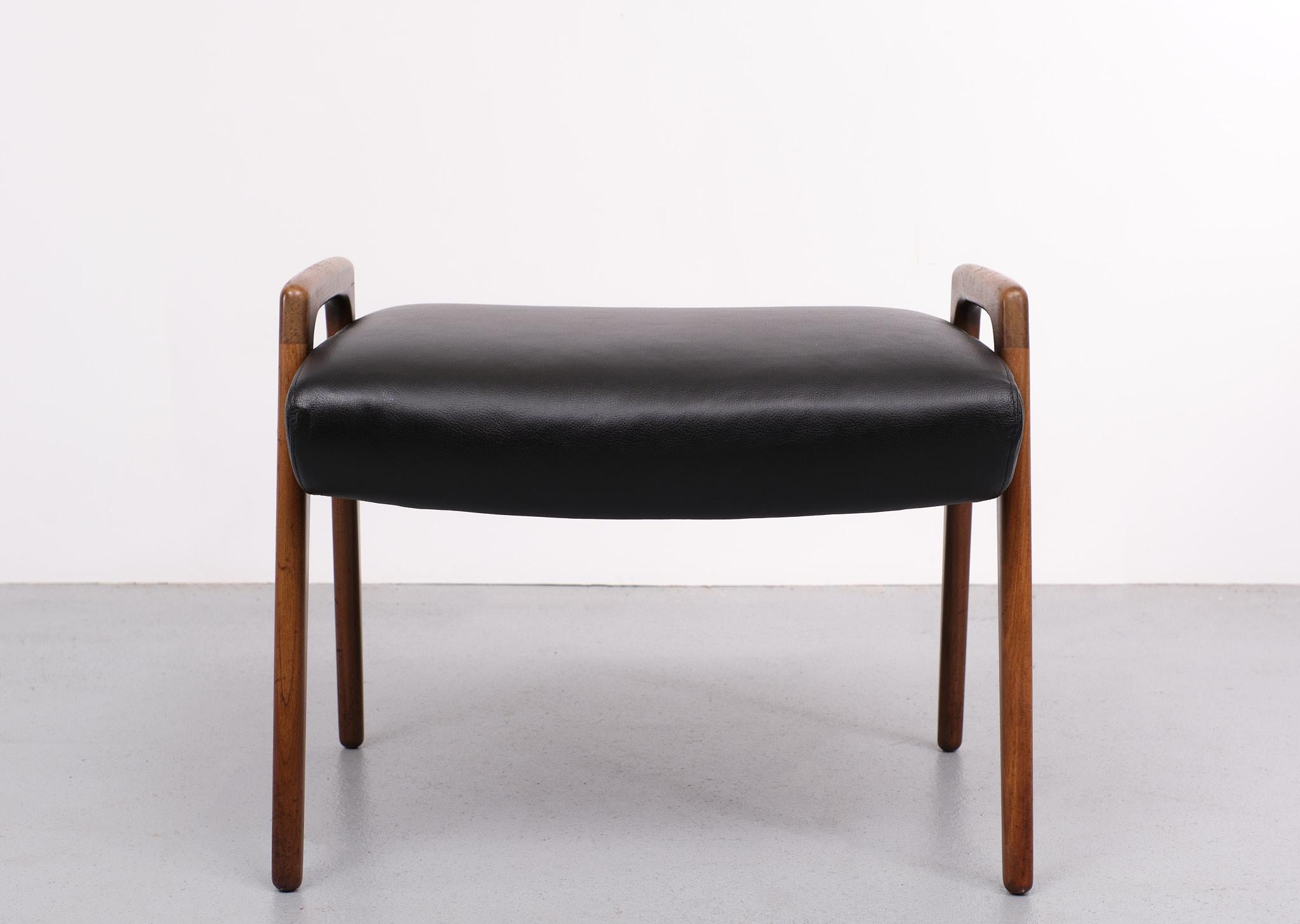 Mid-Century Modern Vintage Teak foot stool, Scandinavian, 1960s