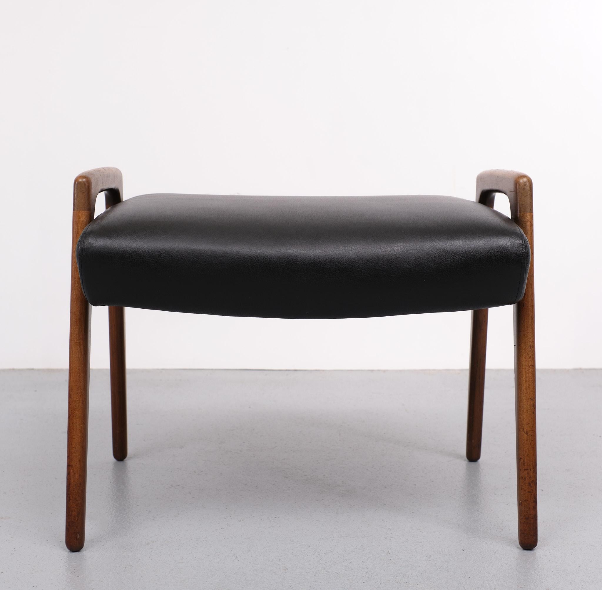 Vintage Teak foot stool, Scandinavian, 1960s 2