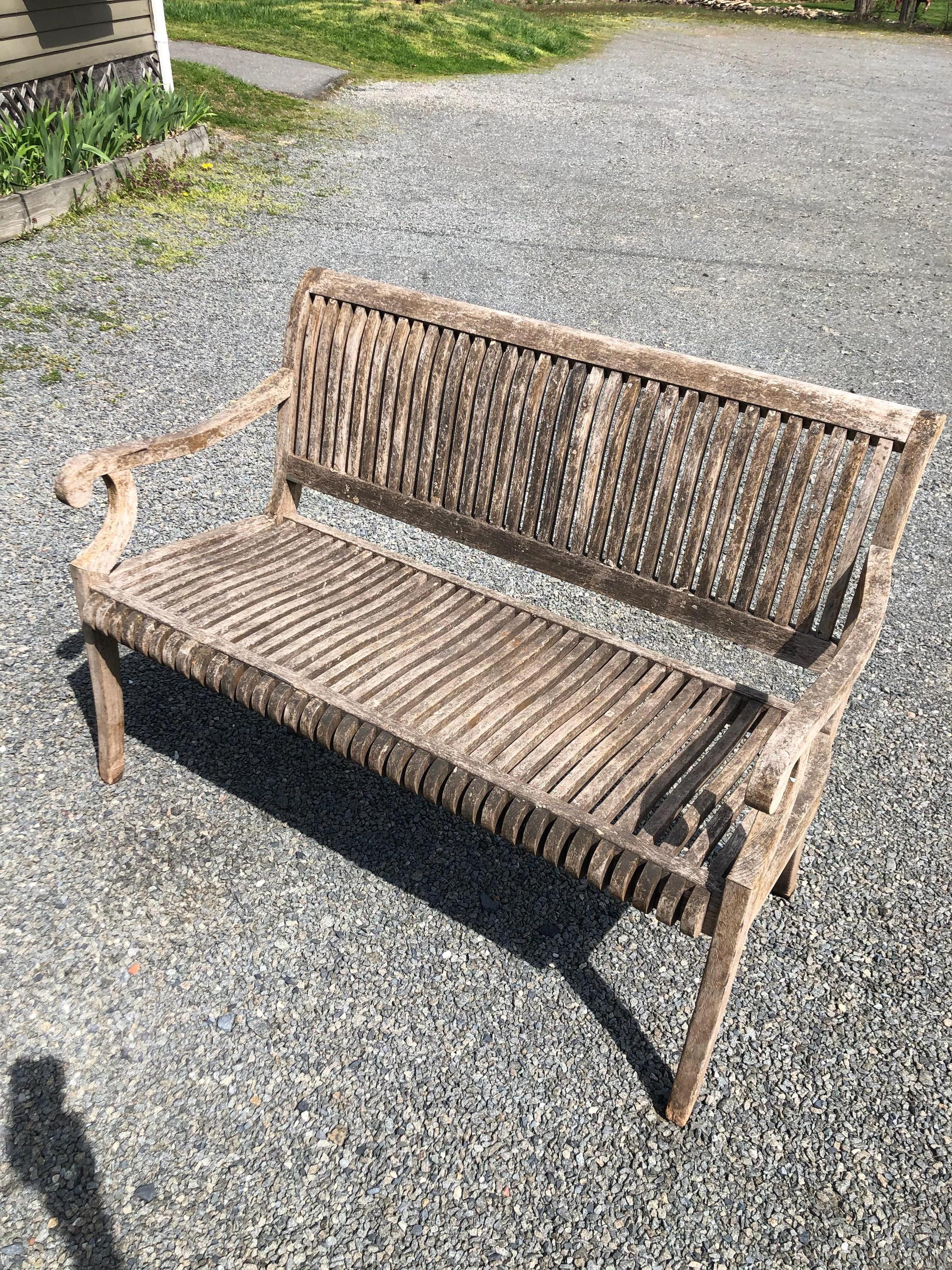 Vintage Teak Garden Bench By Smith And Hawken At 1stdibs