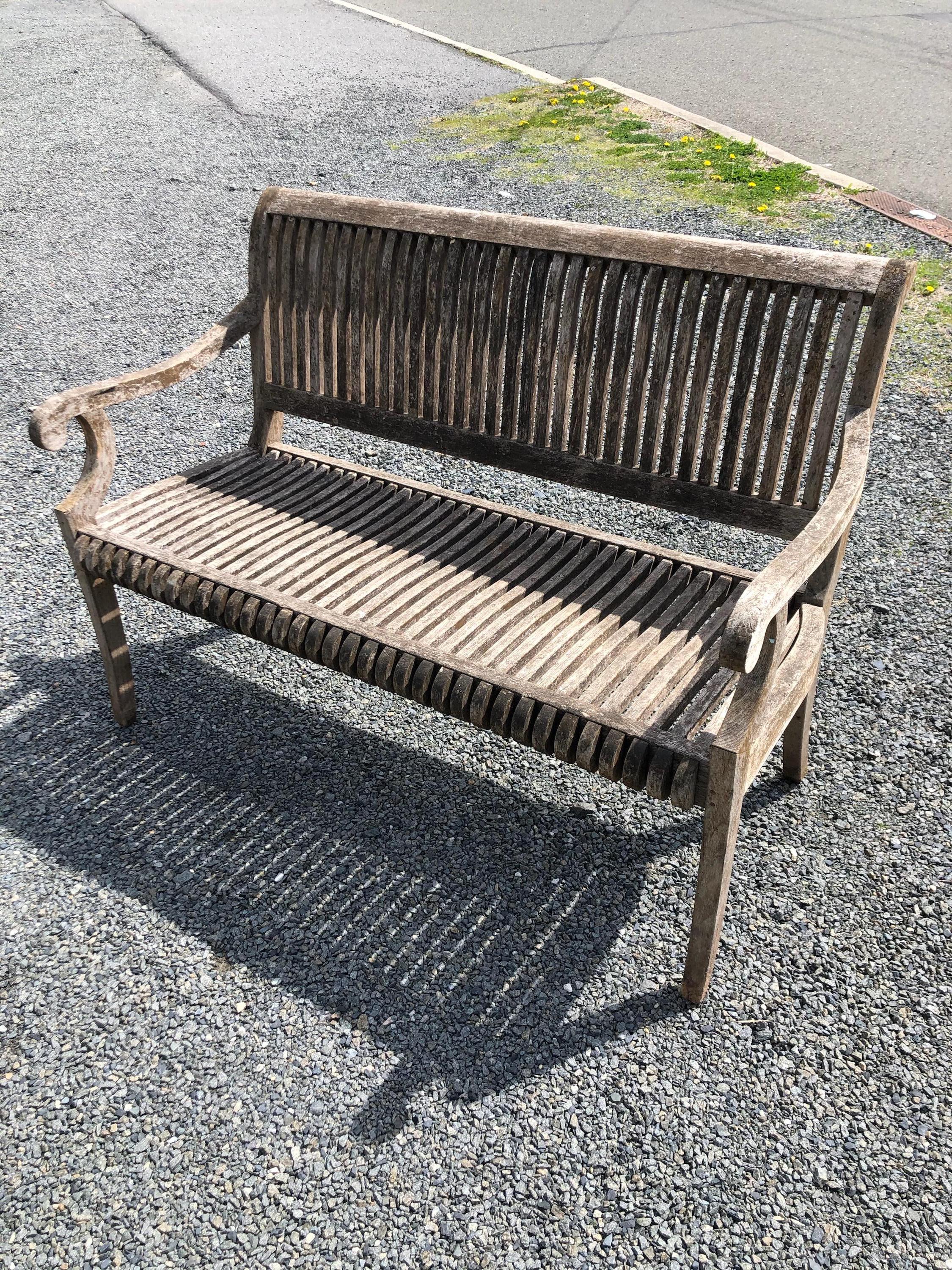 Vintage Teak Garden Bench By Smith And Hawken At 1stdibs