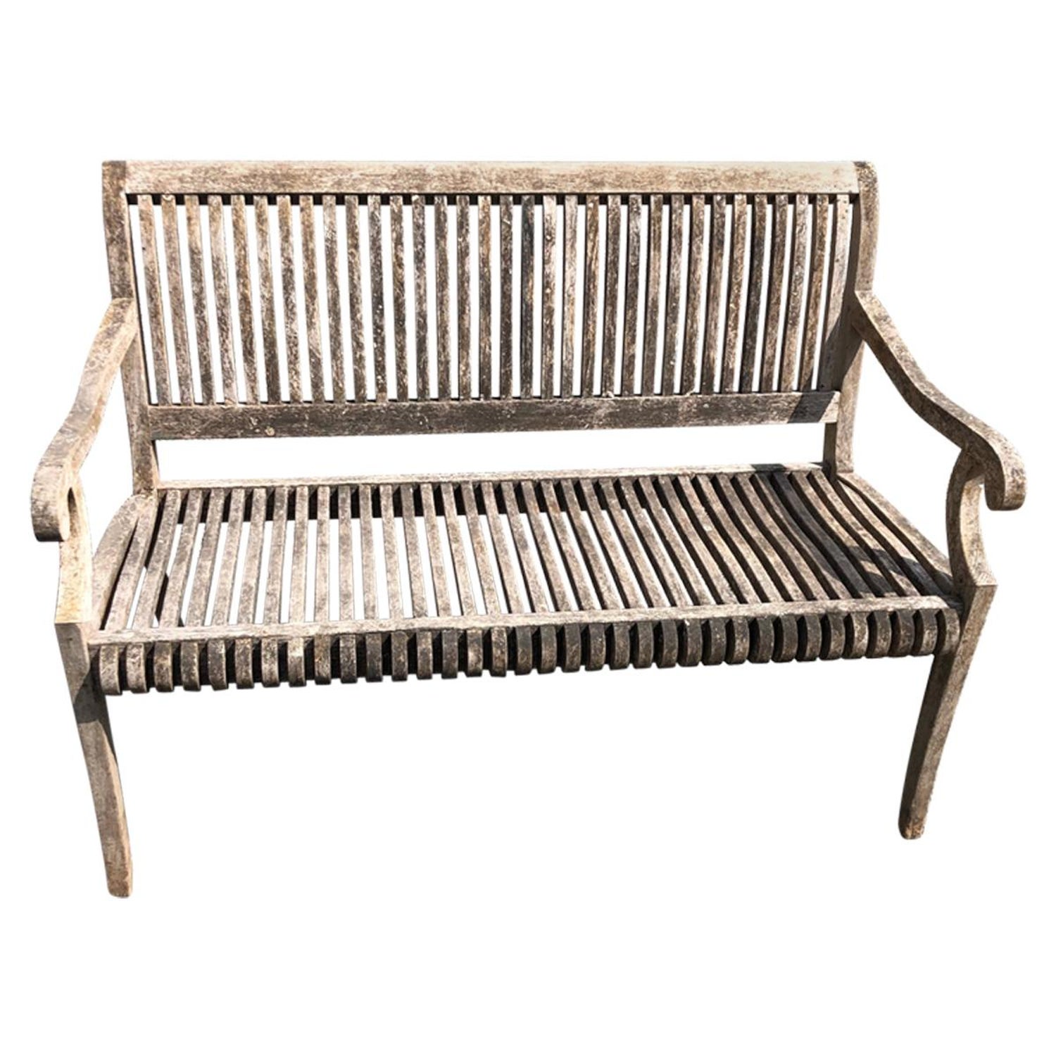 Vintage Teak Garden Bench By Smith And Hawken At 1stdibs