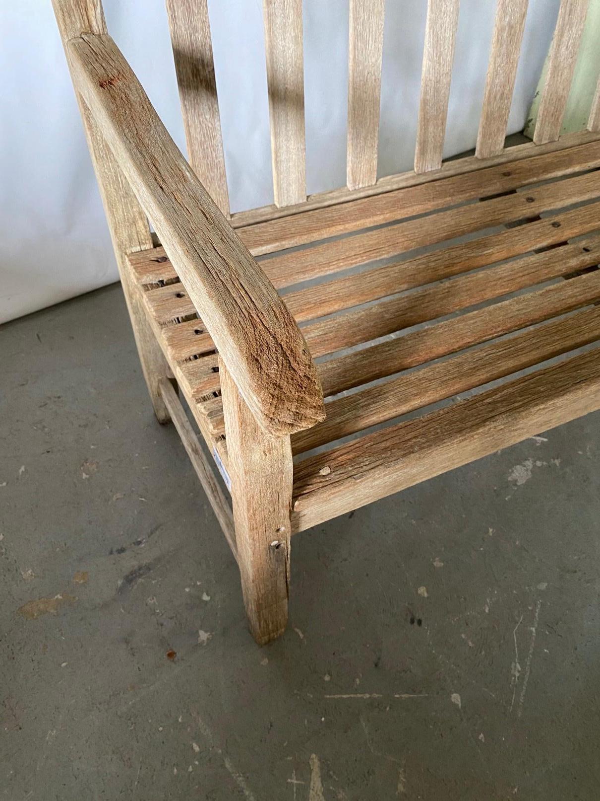 old teak bench