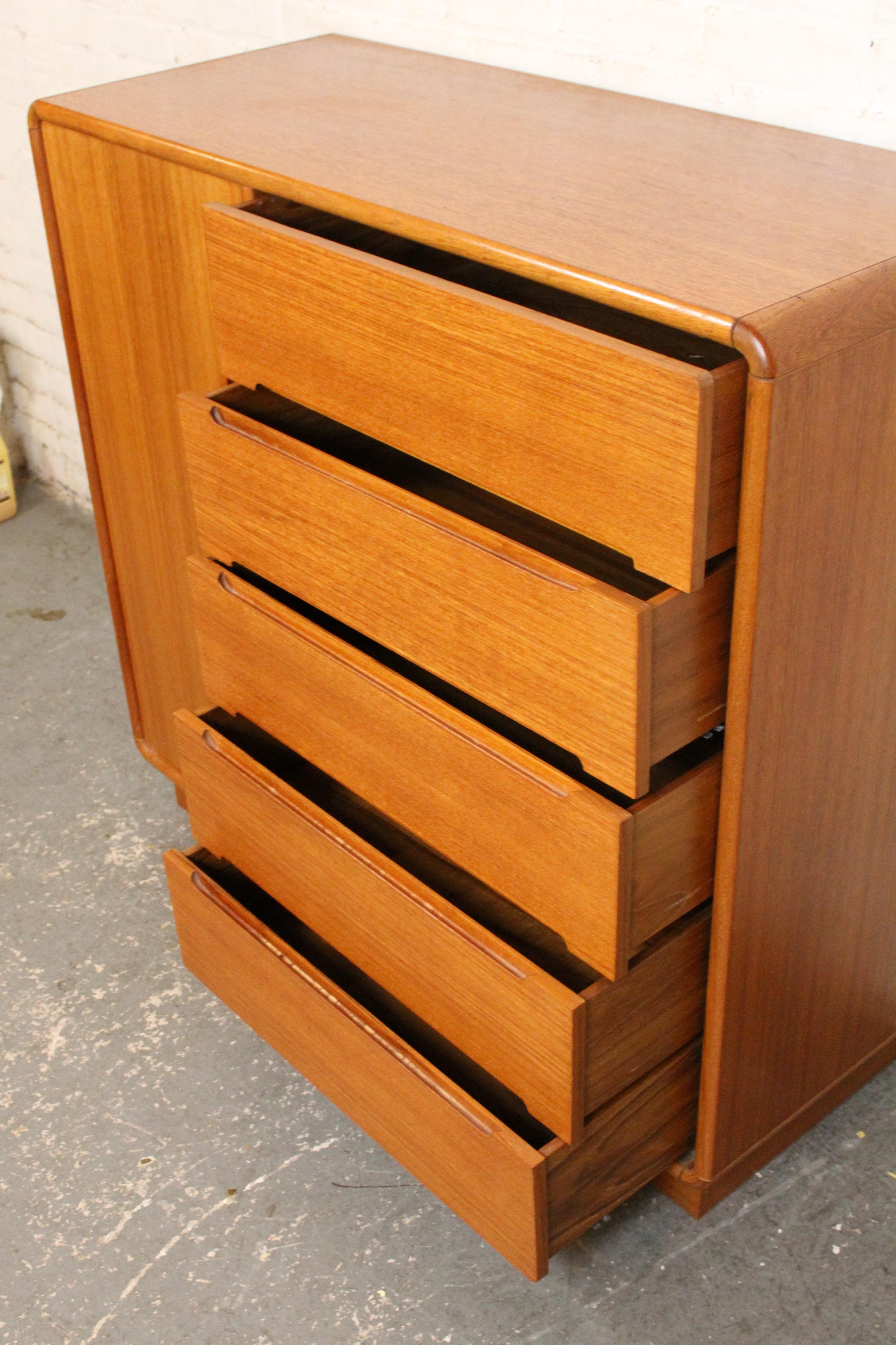 Vintage Teak Gentleman's Chest by Sun Cabinet For Sale 5