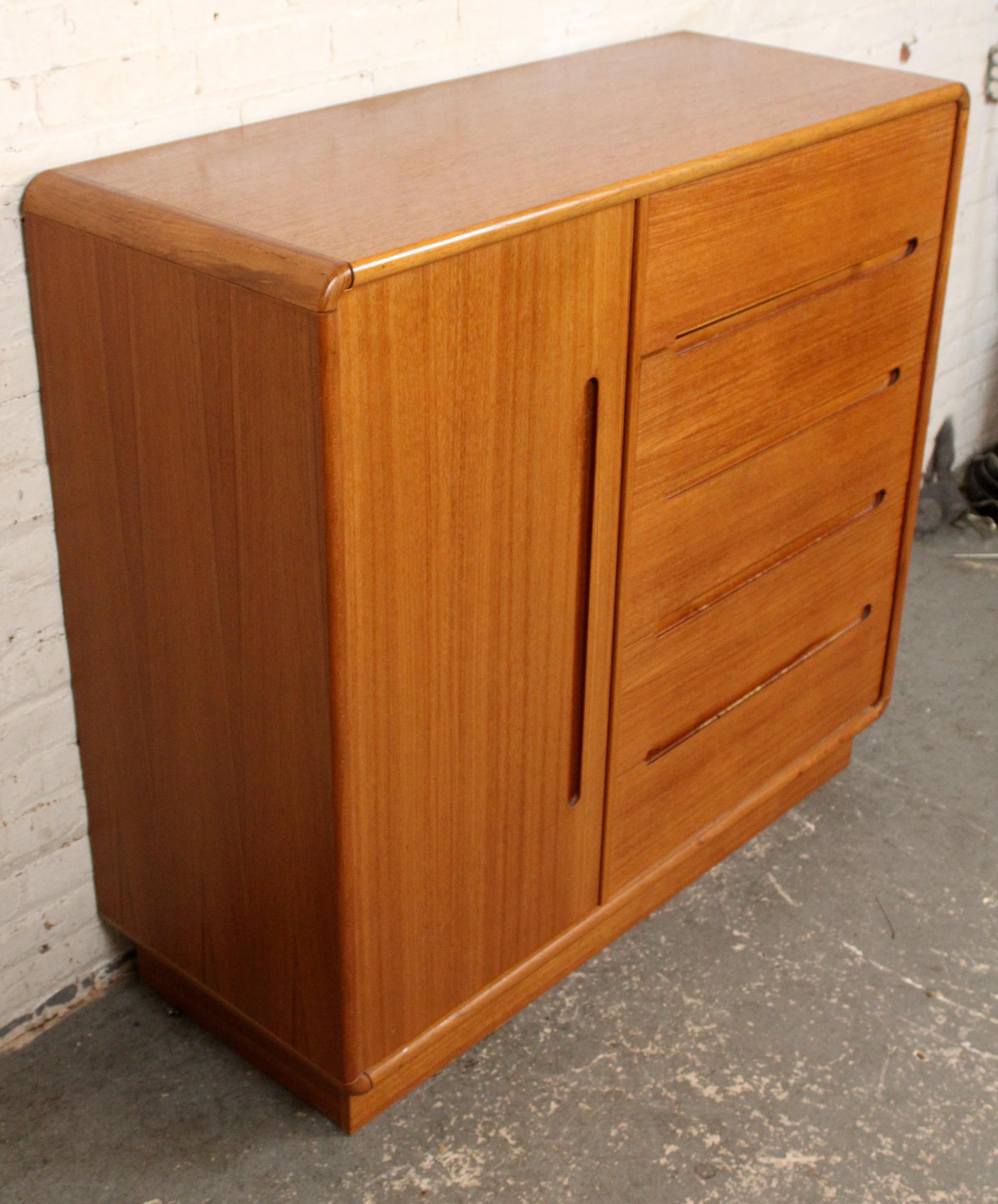 Mid-Century Modern Vintage Teak Gentleman's Chest by Sun Cabinet For Sale