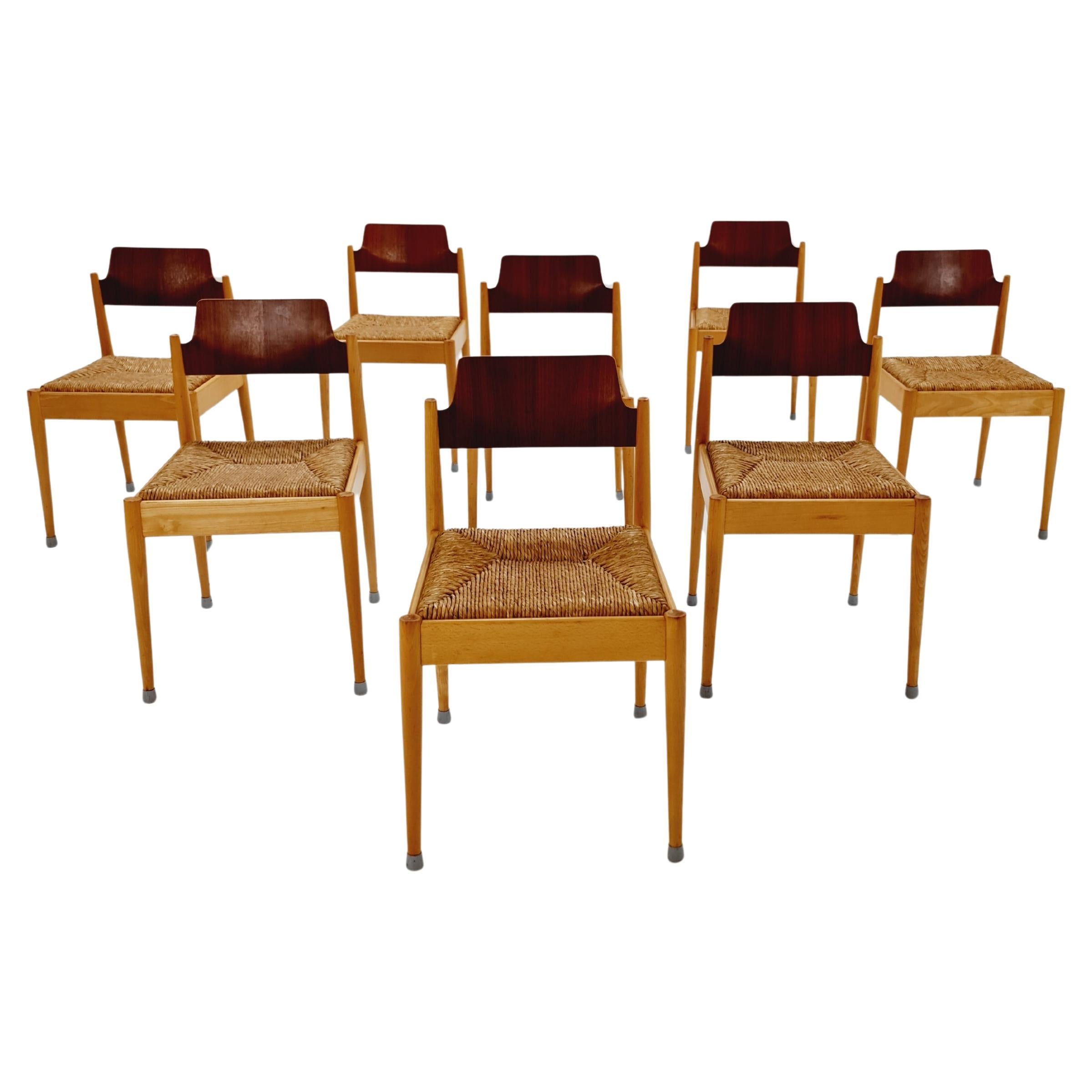 Vintage Teak German Dining Chairs by Egon Eiermann for Wilde and Spieth, 1950