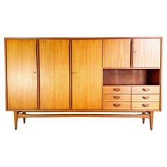 Vintage teak highboard living room cabinet Althoff Mid Century