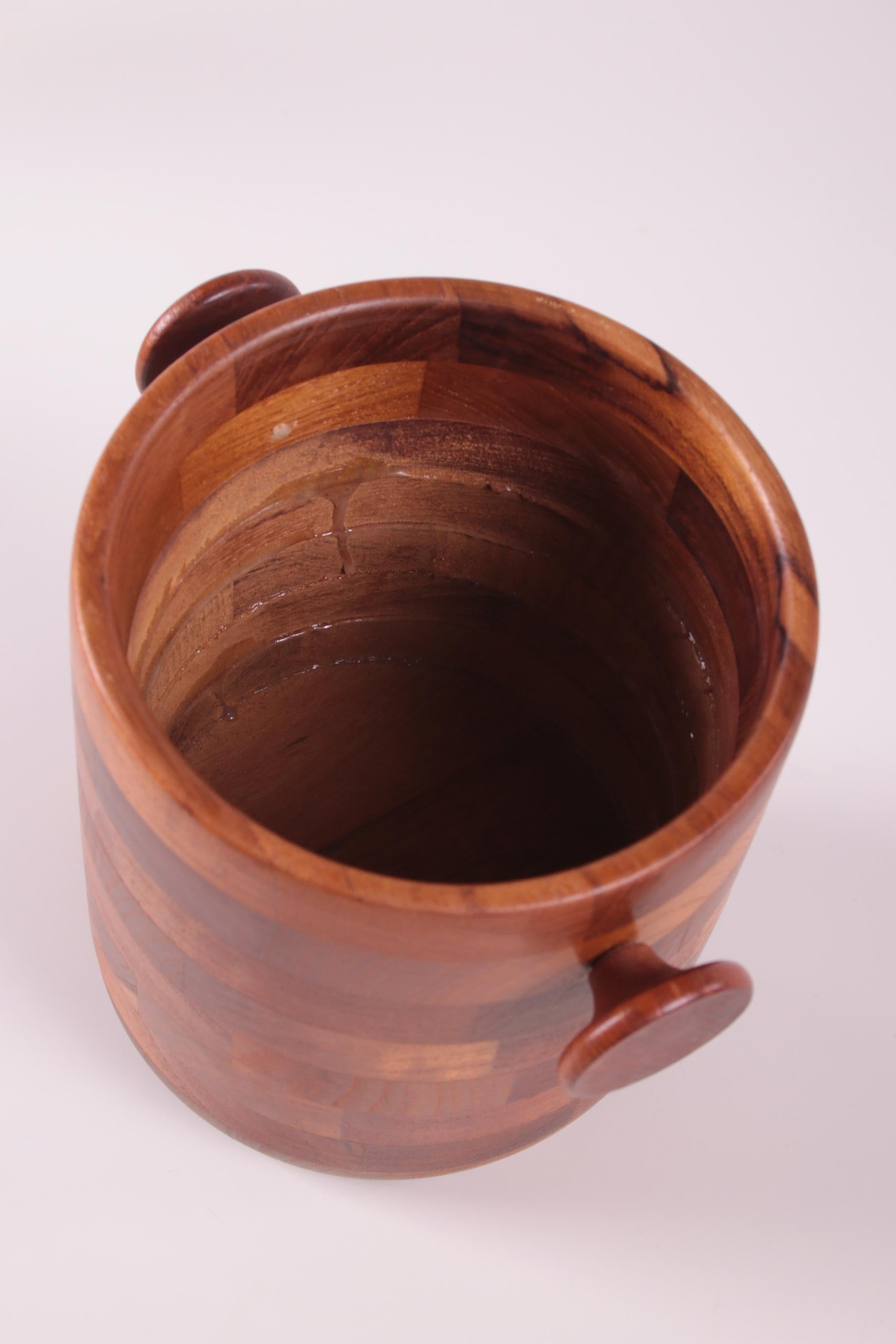 Vintage Teak Ice Bucket Design Viners of Sheffield For Sale 4