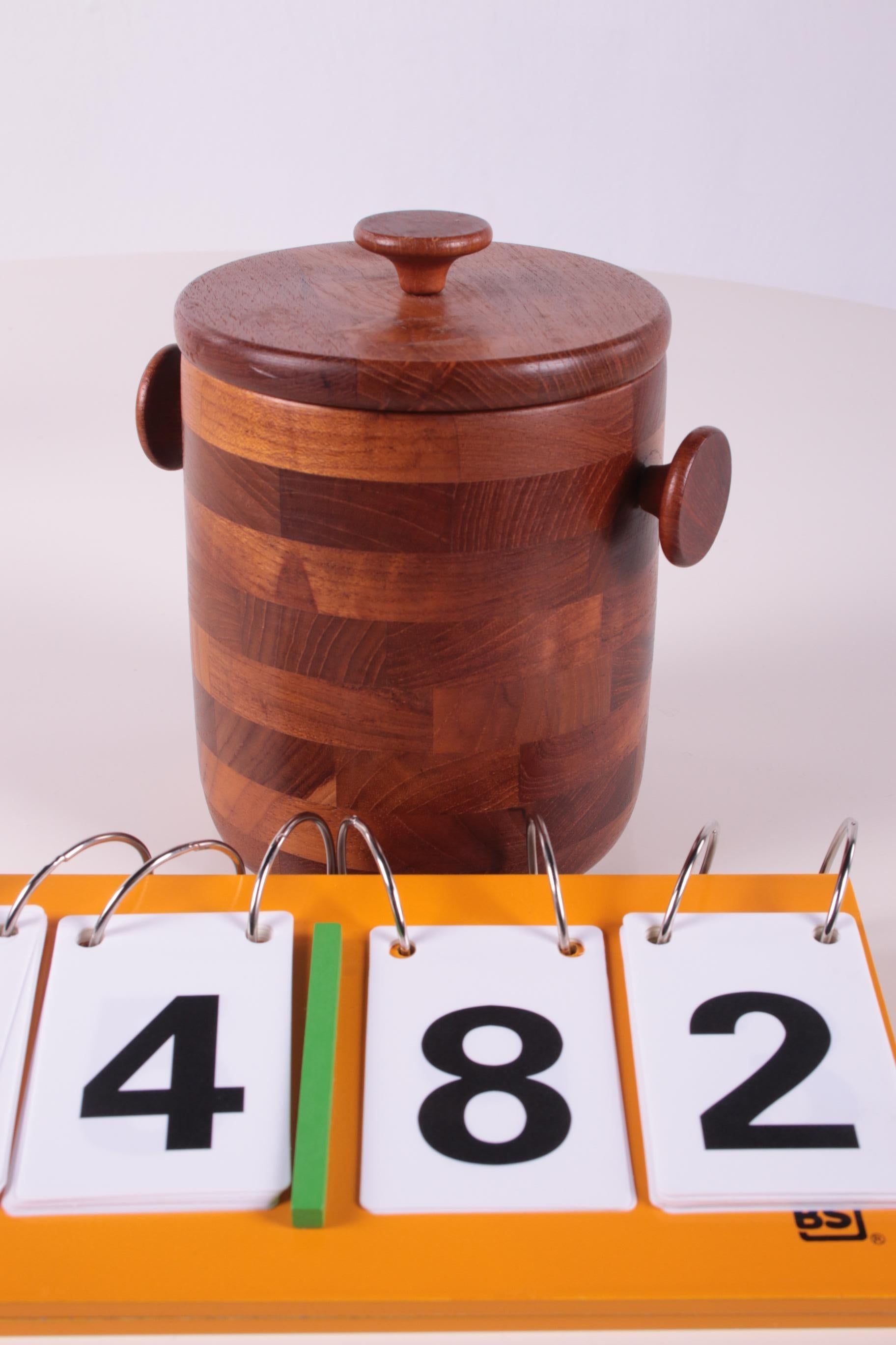 Vintage Teak Ice Bucket Design Viners of Sheffield For Sale 5