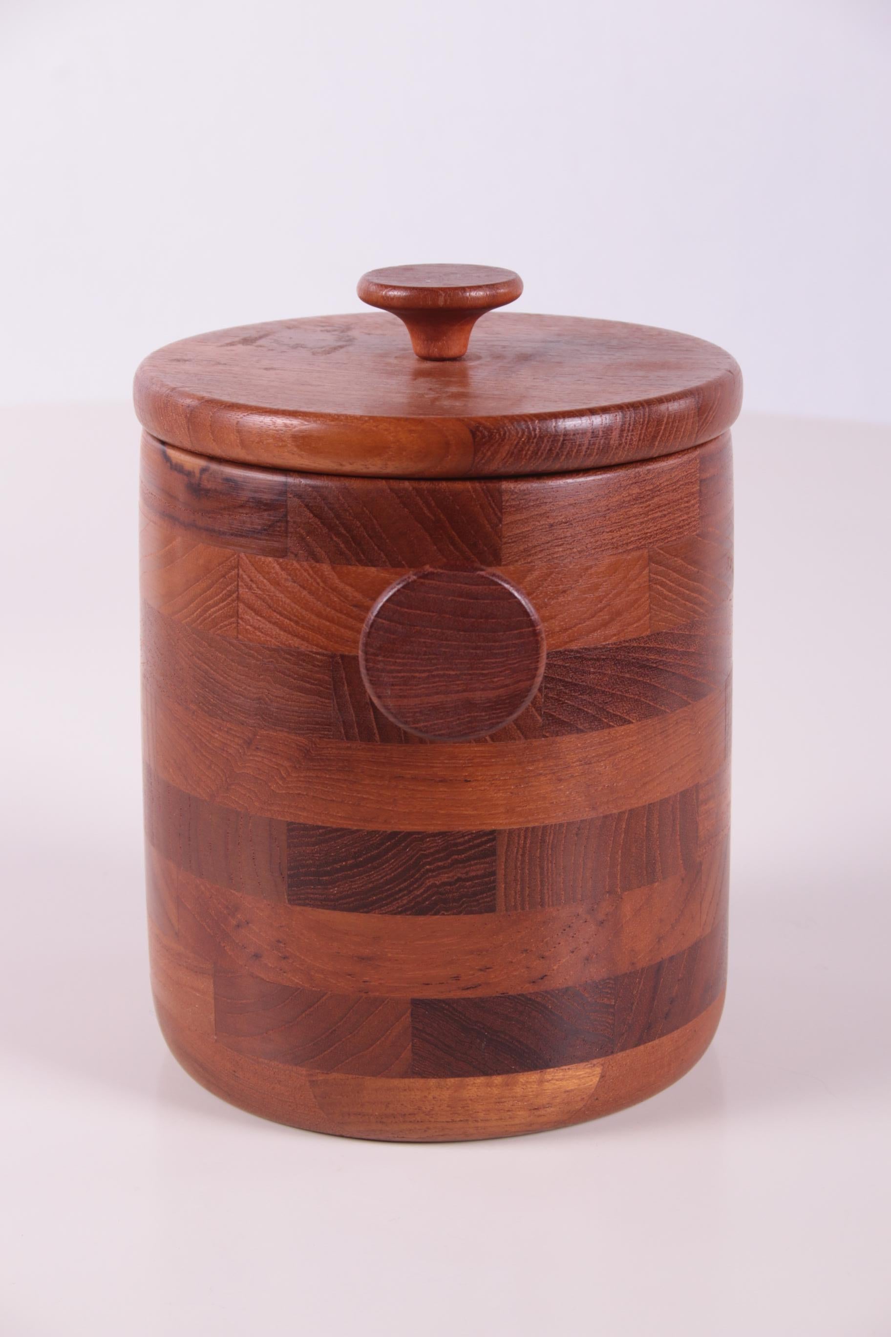 Vintage Teak Ice Bucket Design Viners of Sheffield For Sale 1