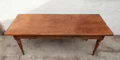 Vintage Teak Kitchen or Farm Table, Java, Single Plank Top, Mid-20th Century