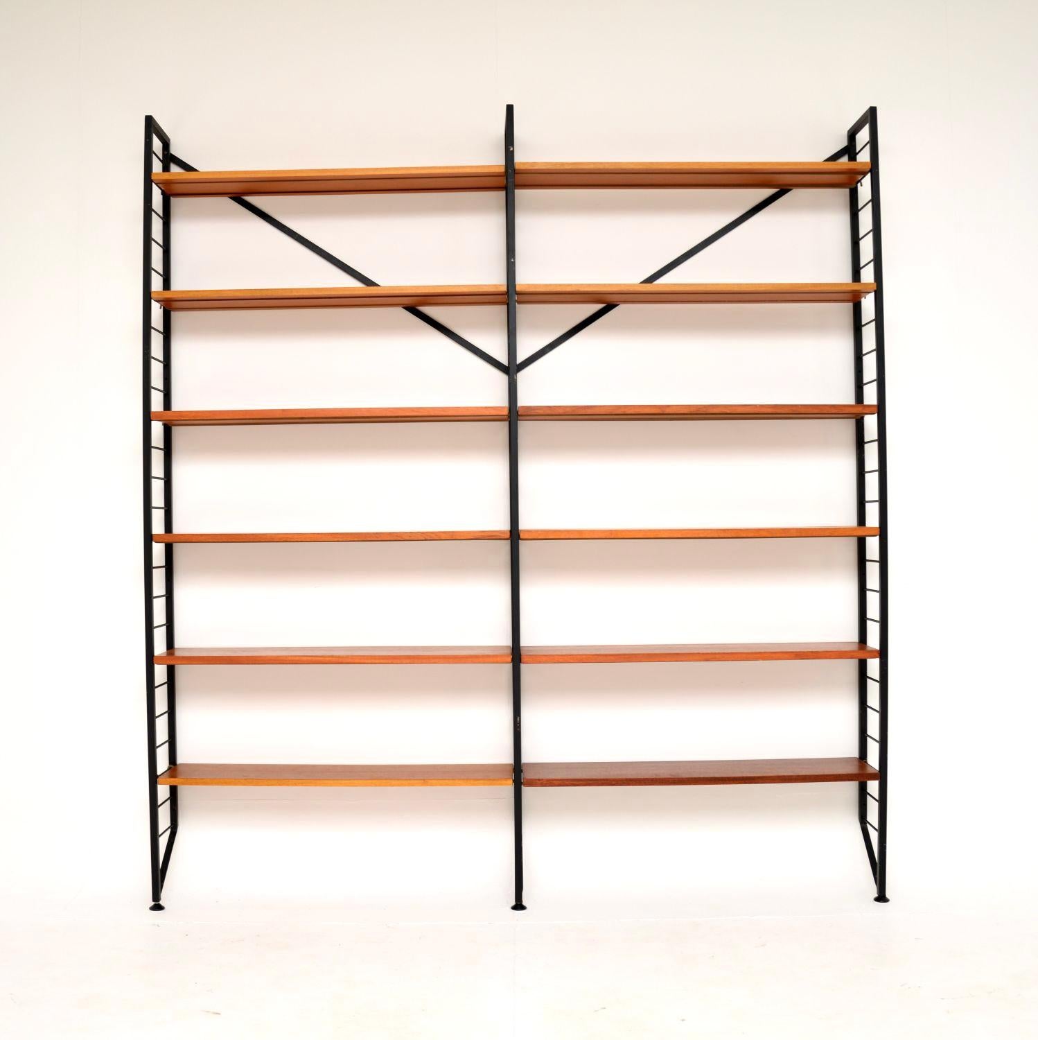 Mid-Century Modern Vintage Teak Ladderax Bookcase Shelving