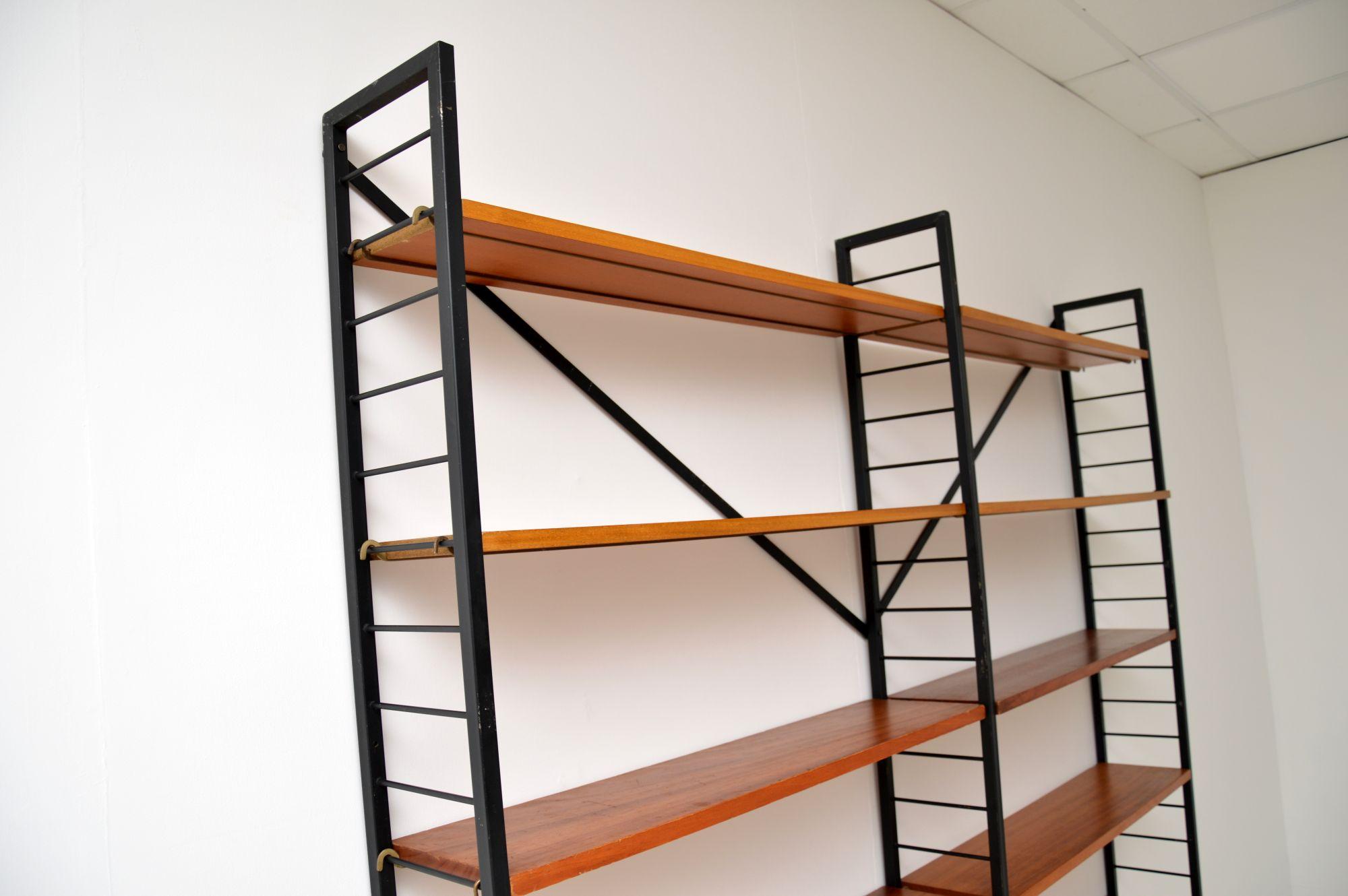 British Vintage Teak Ladderax Bookcase Shelving
