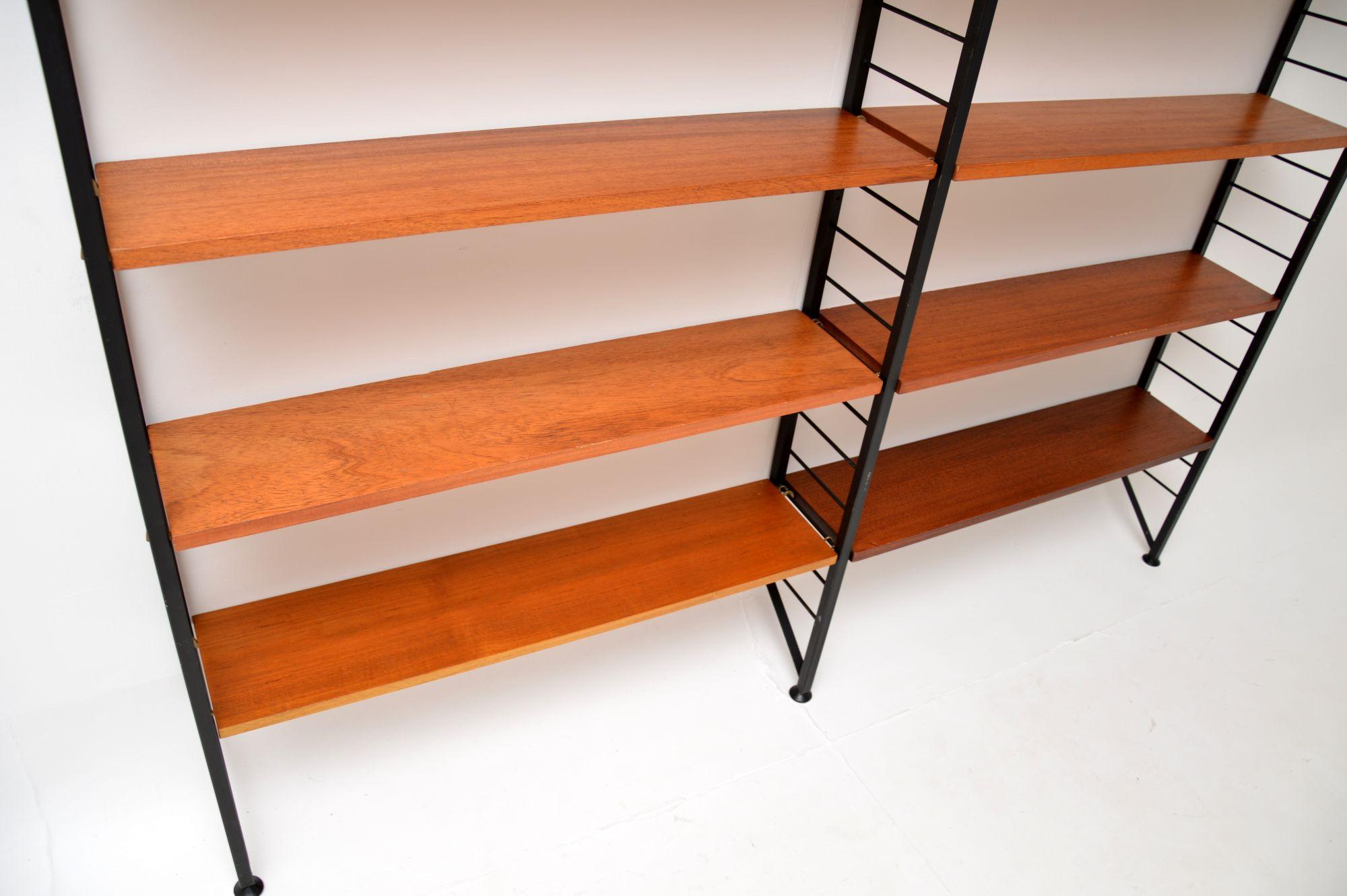 Metal Vintage Teak Ladderax Bookcase Shelving