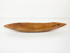 Vintage Teak Live Edge Long Decorative Bowl