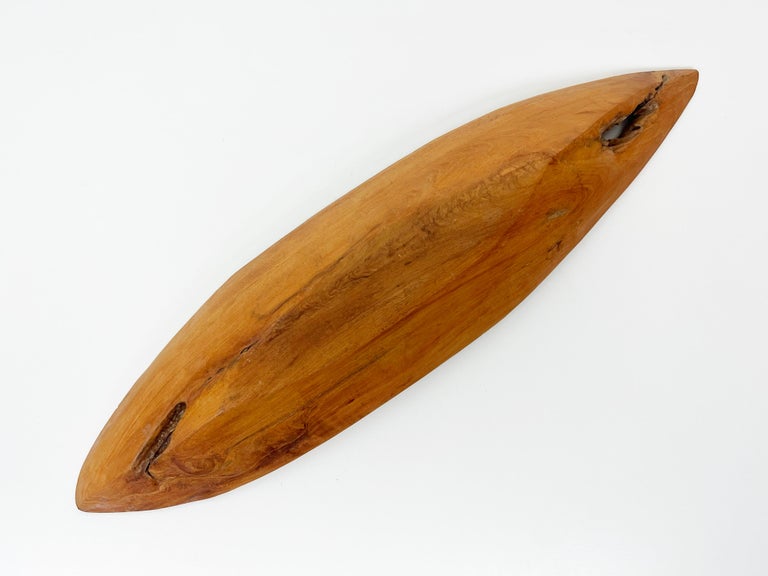Vintage Teak Live Edge Long Decorative Bowl For Sale at 1stDibs