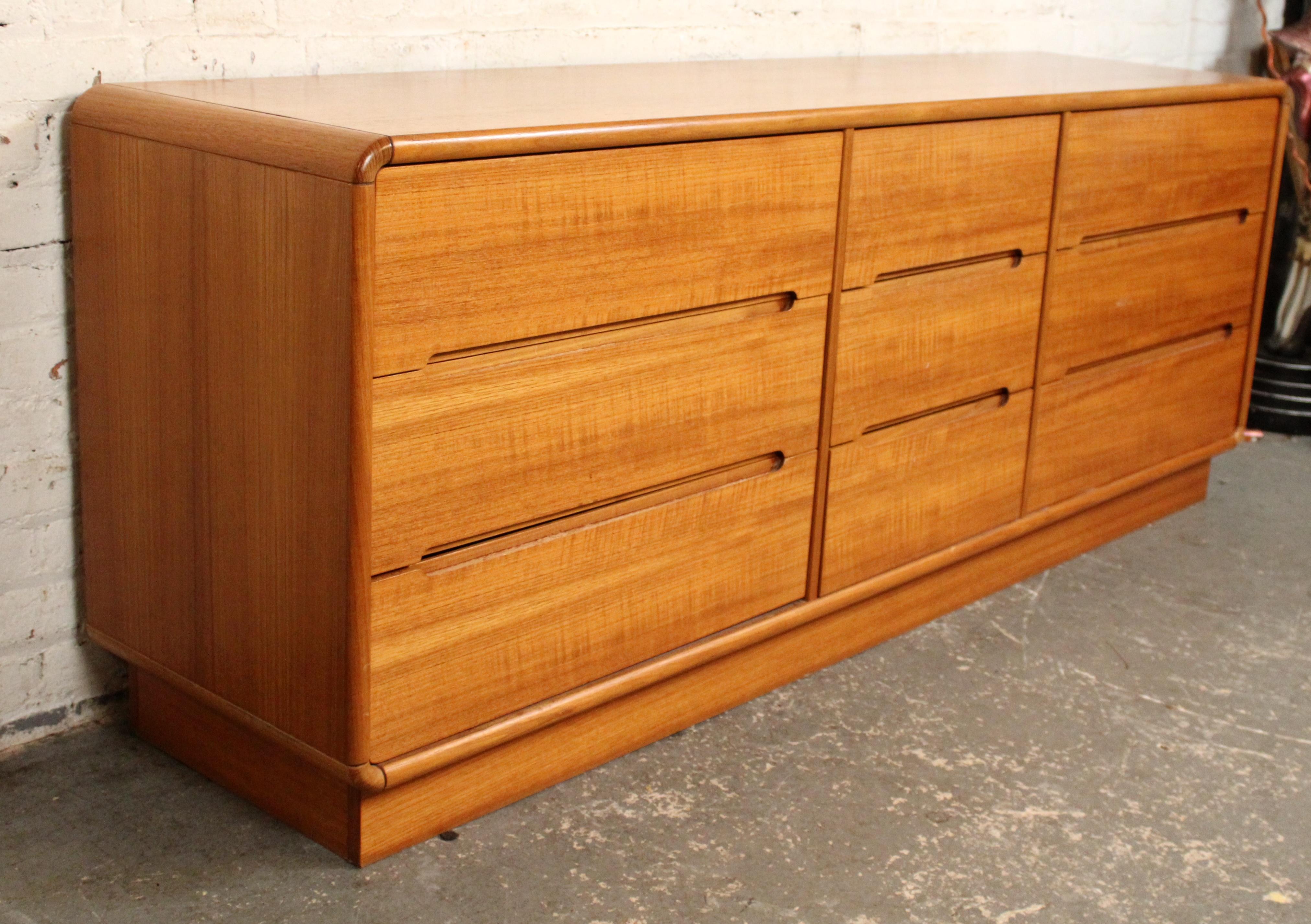 Mid-Century Modern Vintage Teak Lowboy by Sun Cabinet For Sale