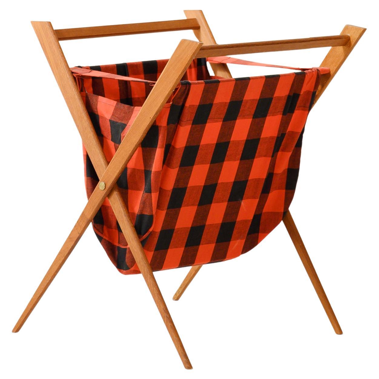 Vintage Teak Magazine Rack from the 1950s For Sale