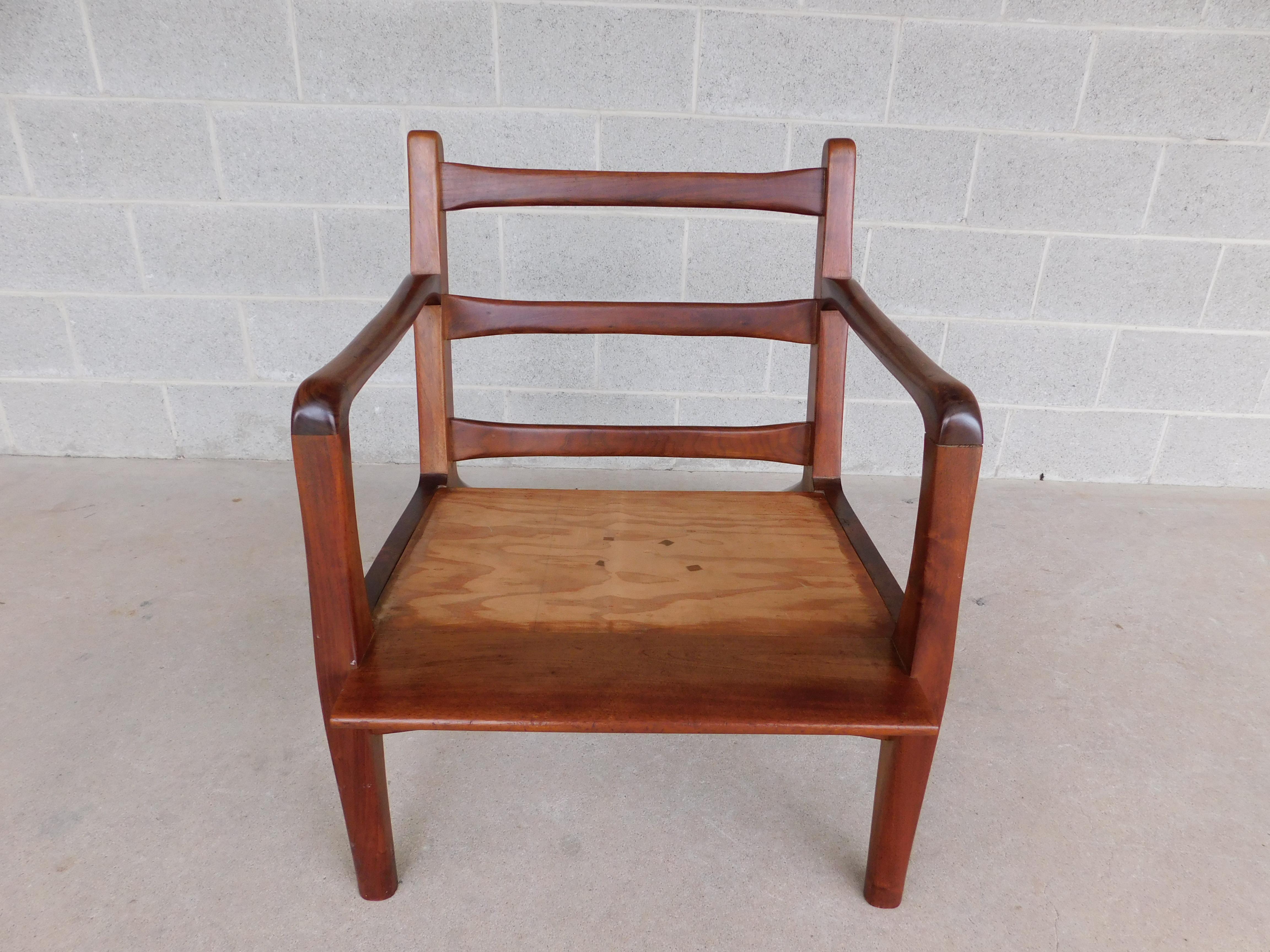 Vintage Teak Midcentury Lounge Chair Attributed to Hans Wegner For Sale 5