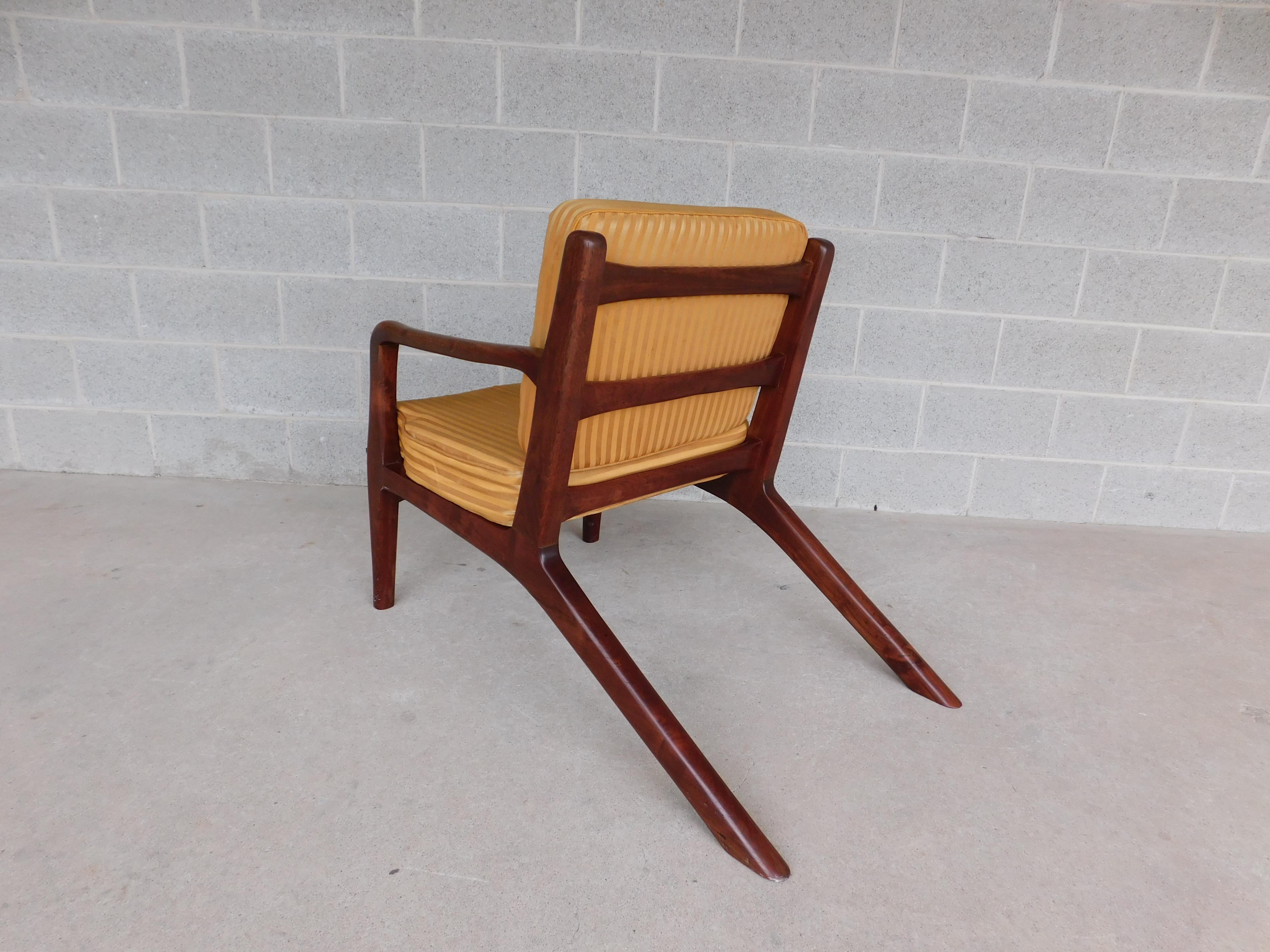 20th Century Vintage Teak Midcentury Lounge Chair Attributed to Hans Wegner For Sale