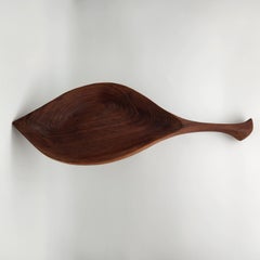 Ciotola intagliata in stile milanese in teak vintage