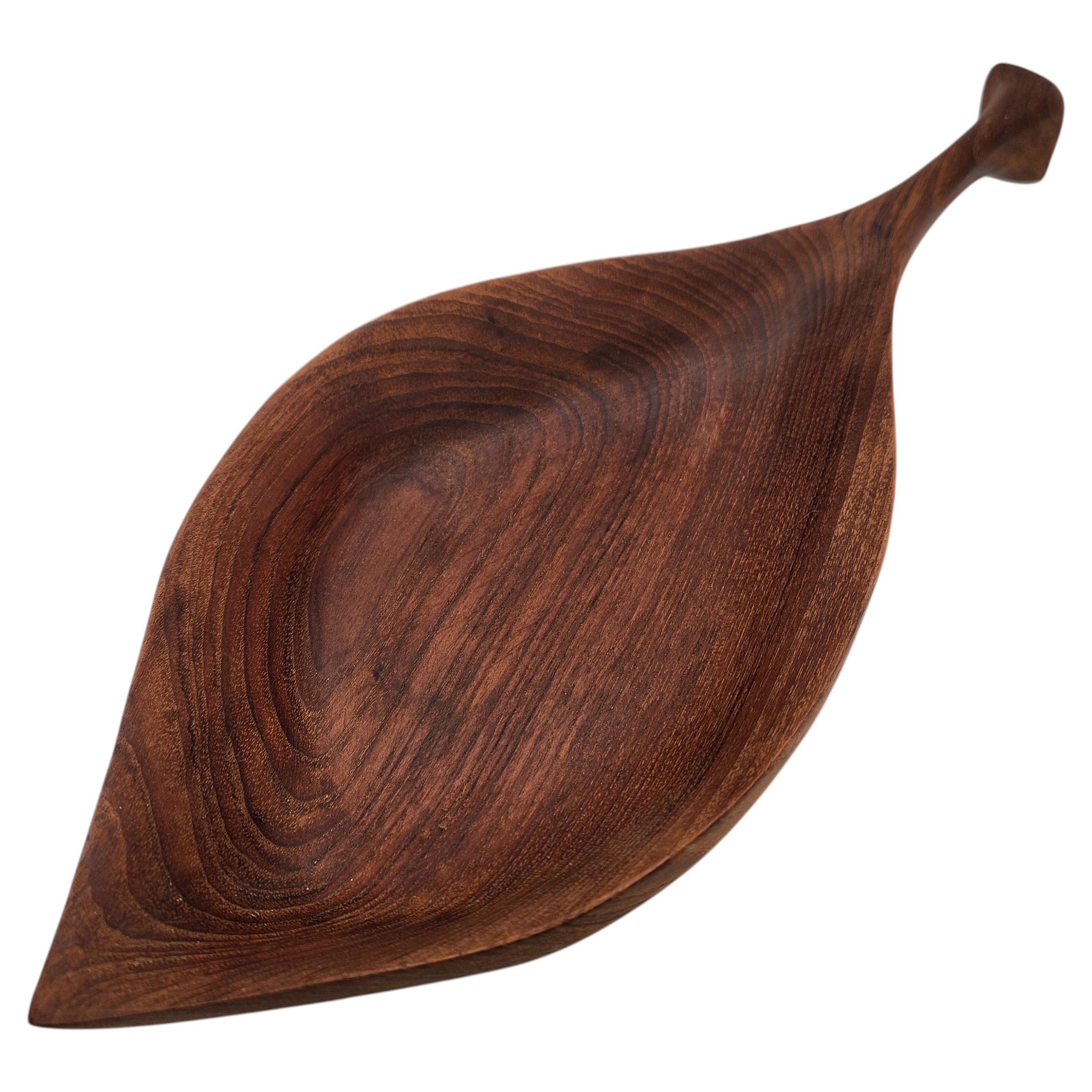 Vintage Teak Milan Style Carved Bowl