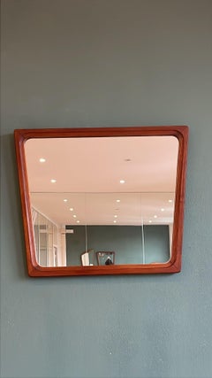 Vintage teak mirror, Denmark 1960s