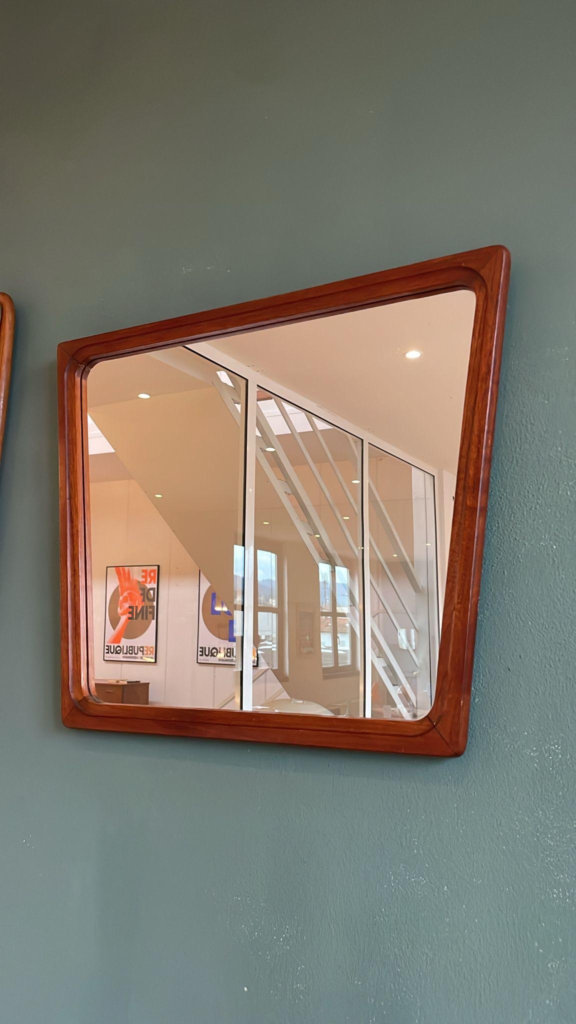 Danish Miroir vintage en teck, Danemark 1960 en vente