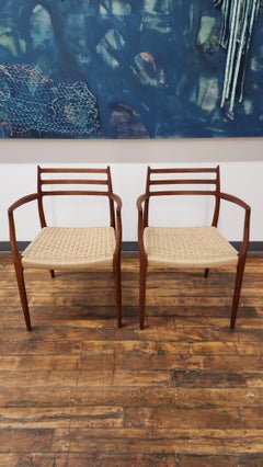 Vintage Kapitänsstuhl aus Teakholz, Modell 56, von Niels Moller