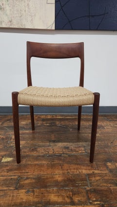 Vintage Teak Model 77 side chair by Niels Moller