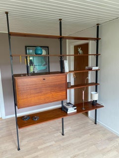 Vintage Teak Modular Wall Shelf by Olof Pira for String, 1950s, Set of 11