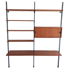 Vintage Teak Modular Wall Shelf by Olof Pira for String, 1950s, Set of 11