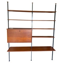 Vintage Teak Modular Wall Shelf by Olof Pira for String, 1950s, Set of 11