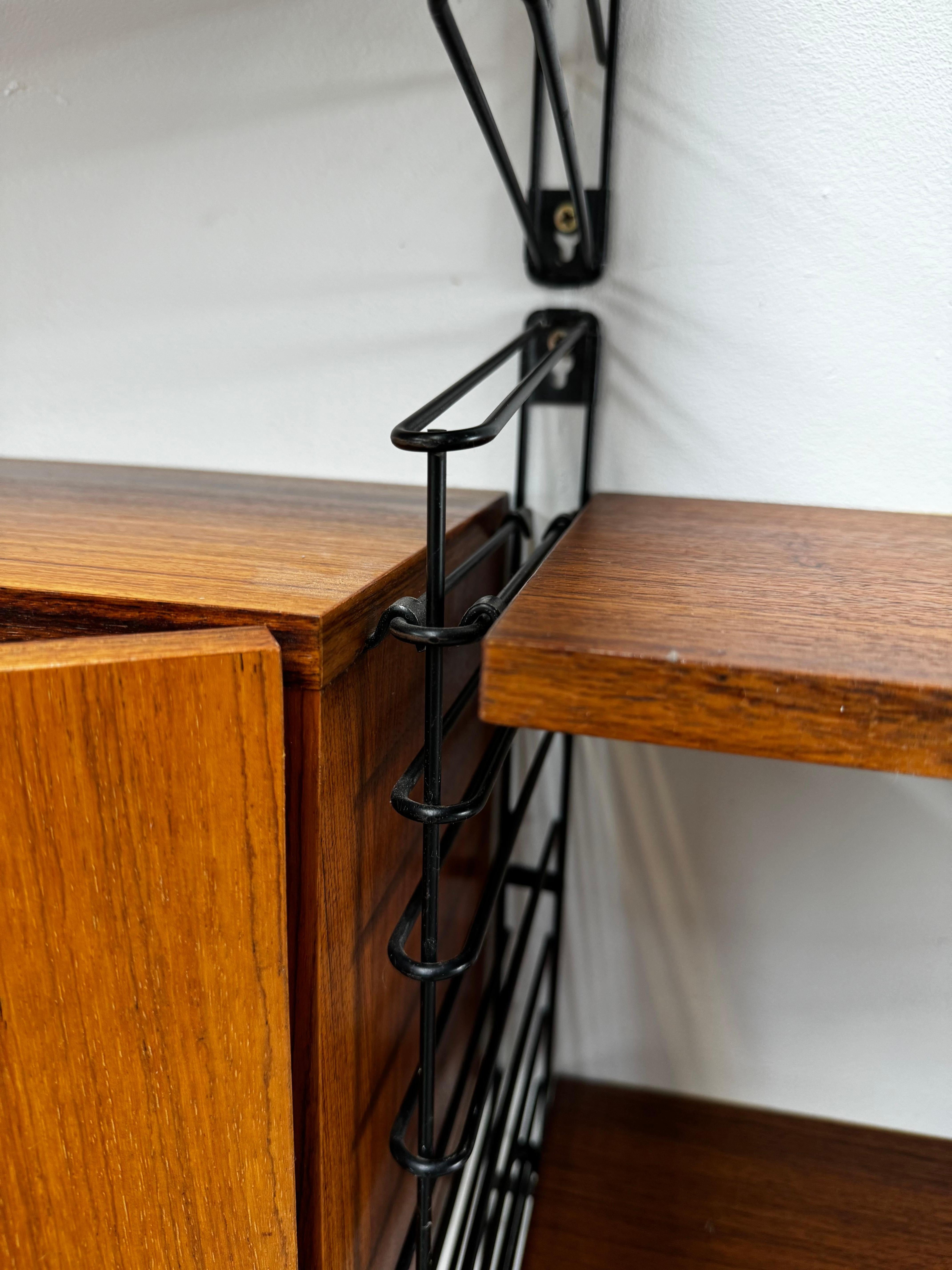 Parete modulare in teak vintage di Tomado per Musterring, anni '60. in vendita 3