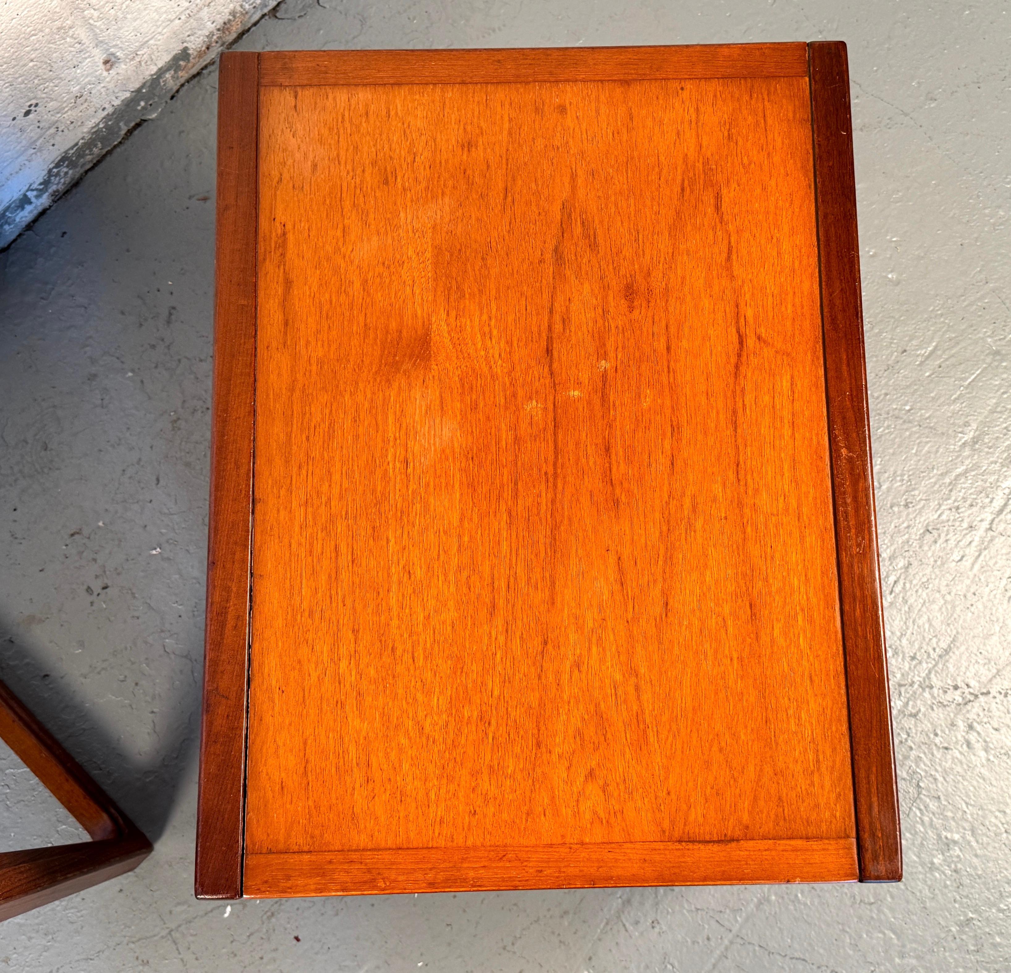 Vintage Teak Nesting Coffee Table For Sale 1