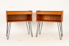 Vintage Teak Nightstands, Set of 2