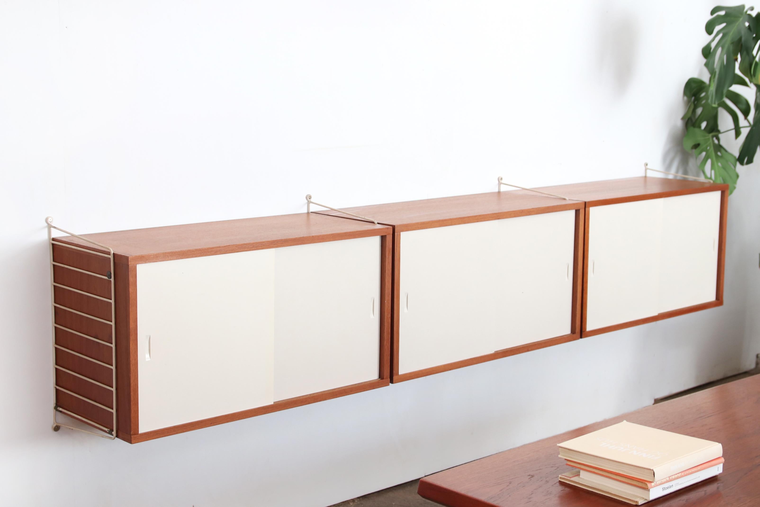 Scandinavian Modern Vintage Teak Nisse Strinning Sideboard Wall System