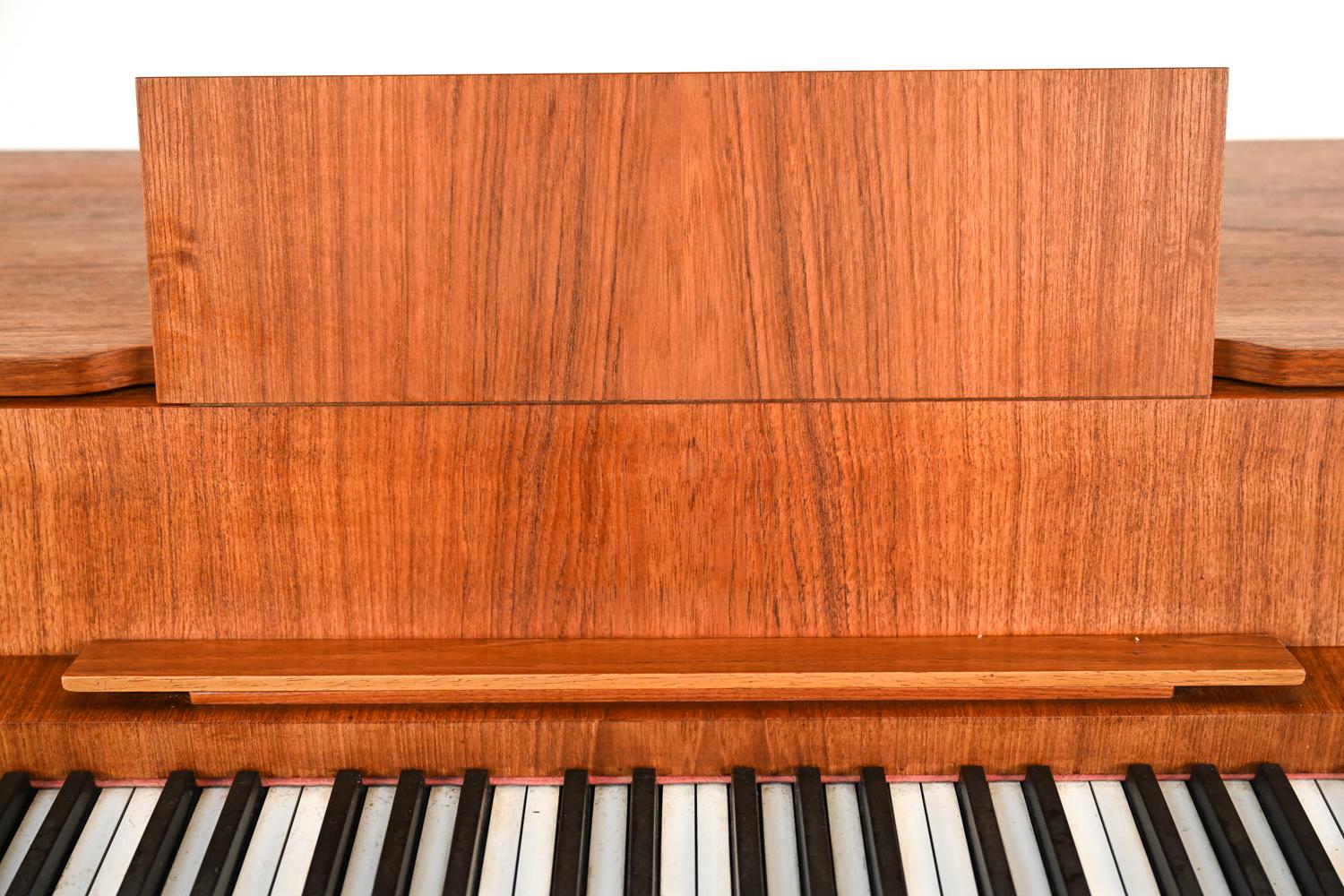 Vintage Teak Pianette by Louis Zwicki, 1960s In Good Condition In Norwalk, CT