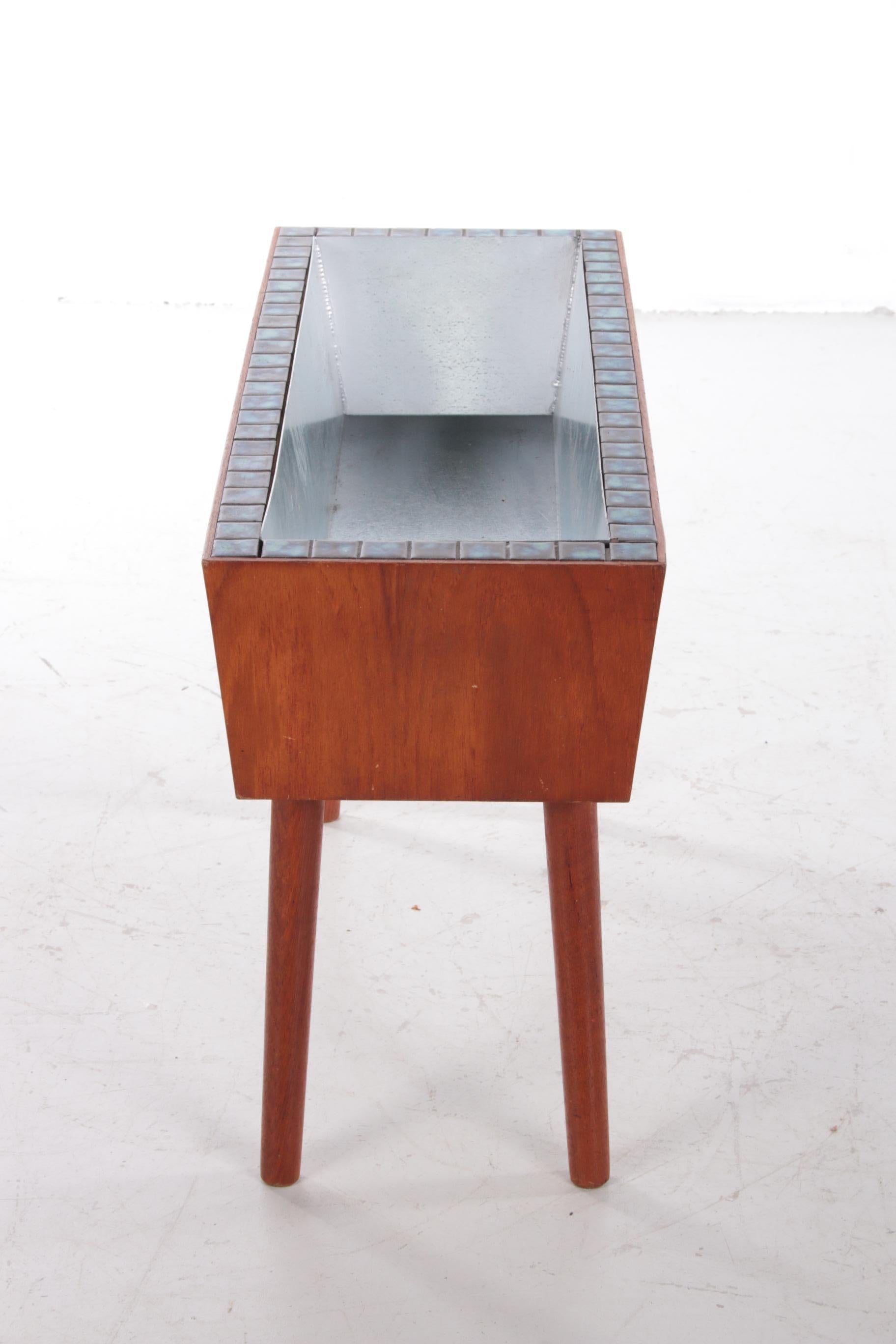 Vintage Teak Planter with Mosaic Tiles, 1960 1