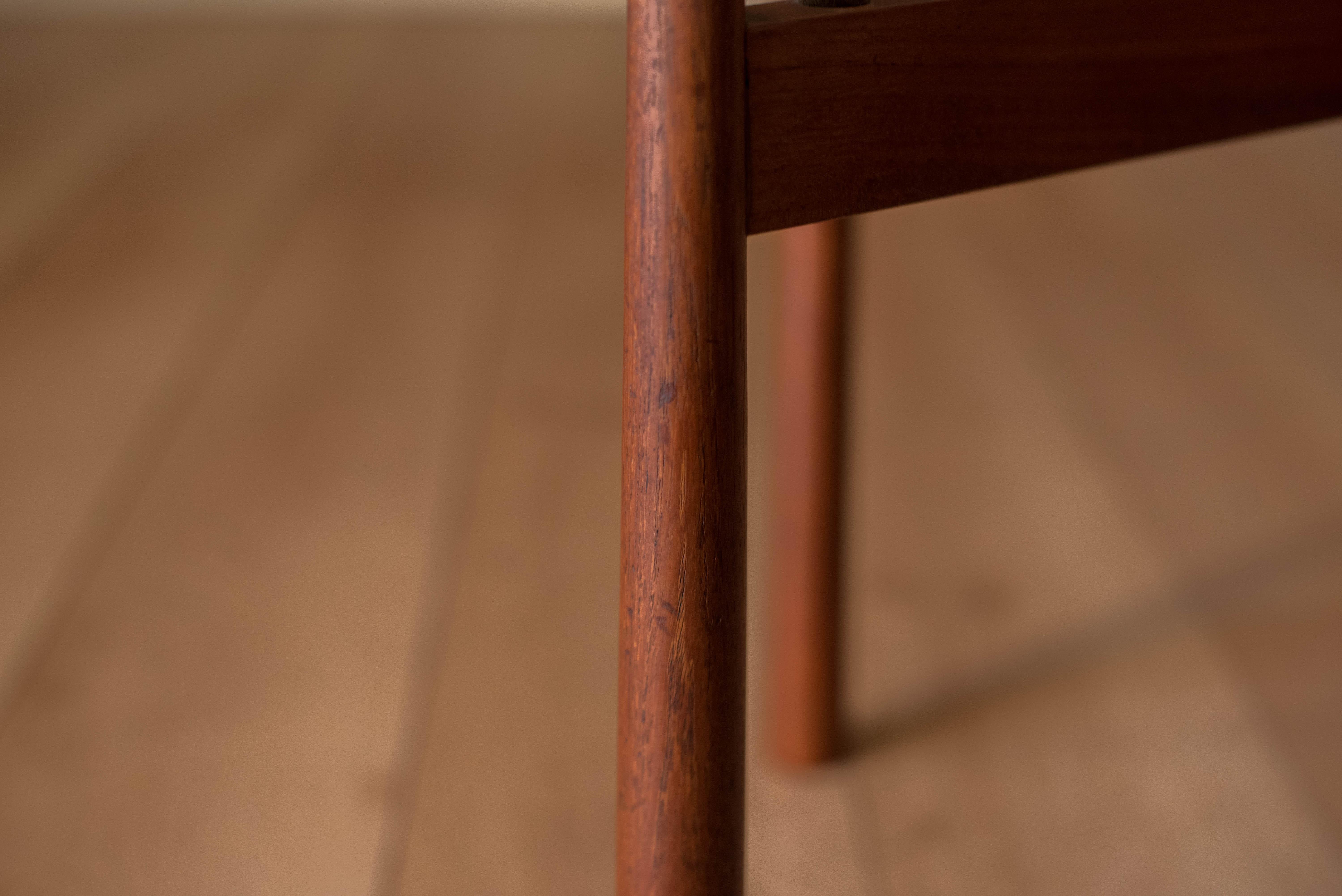 Vintage Teak Reversible Tray End Table by Dux 5
