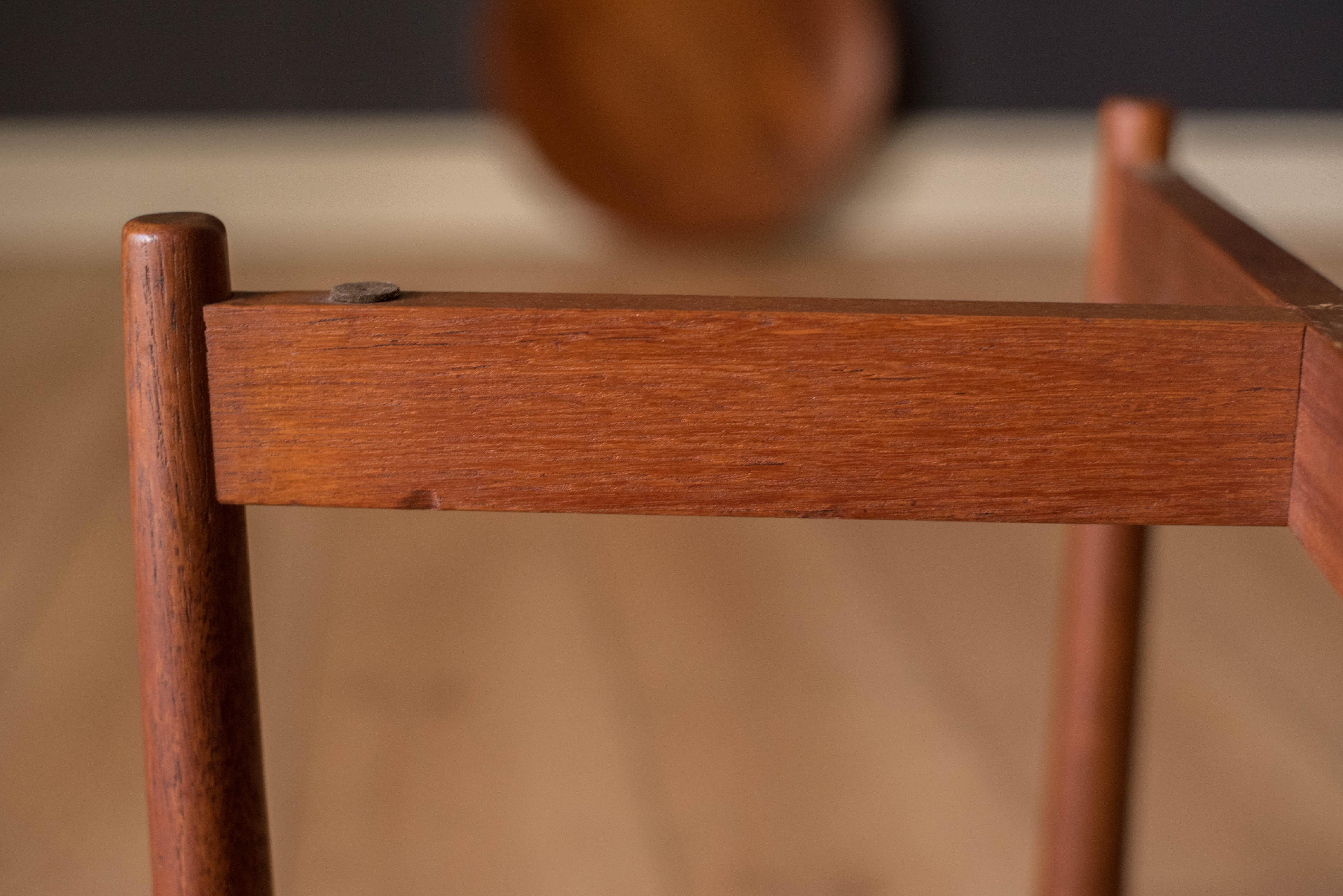 Vintage Teak Reversible Tray End Table by Dux 6