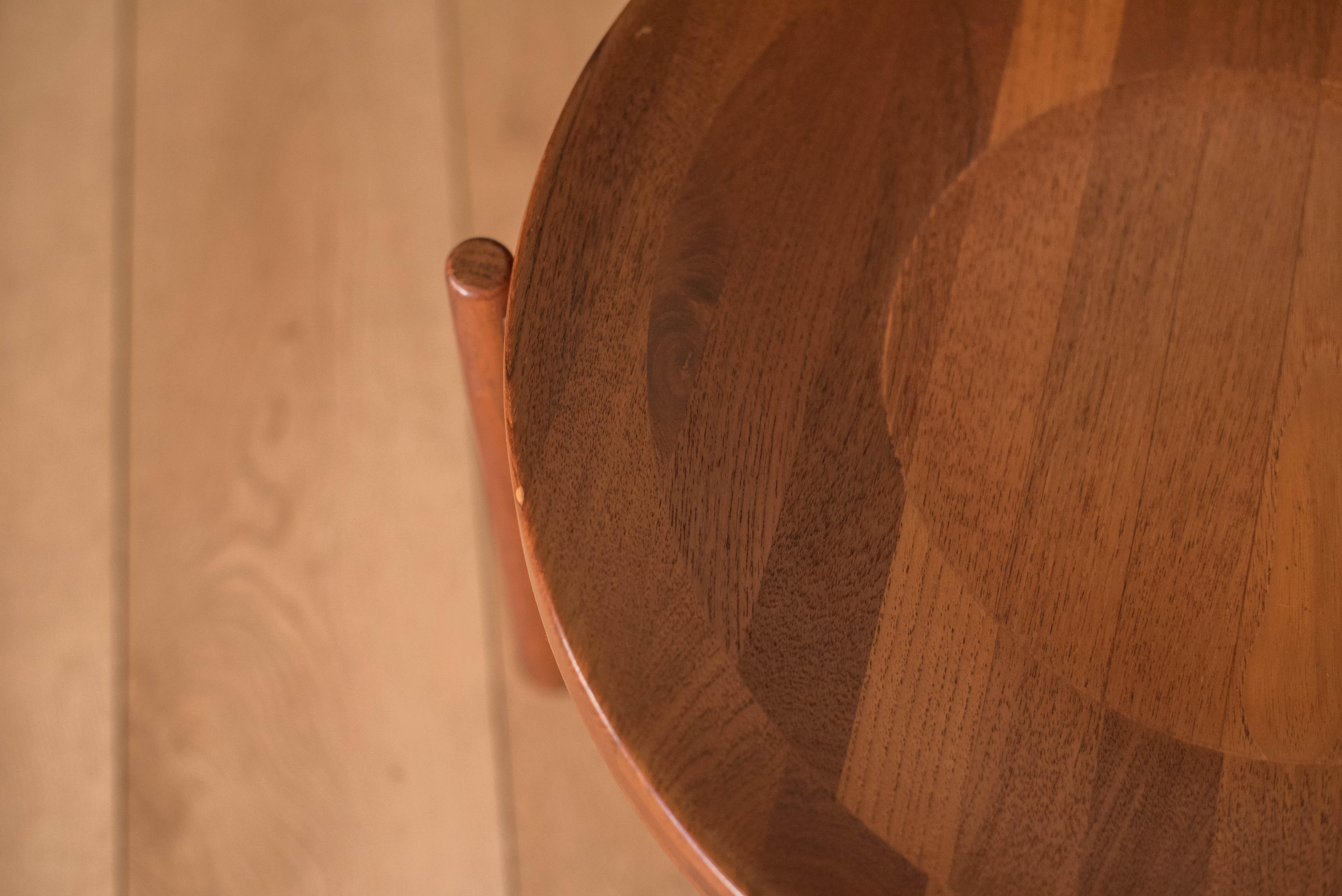 Vintage Teak Reversible Tray End Table by Dux 3