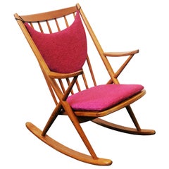 Vintage Teak Rocking Chair by Frank Reenskaug for Bramin Møbler, 1960s